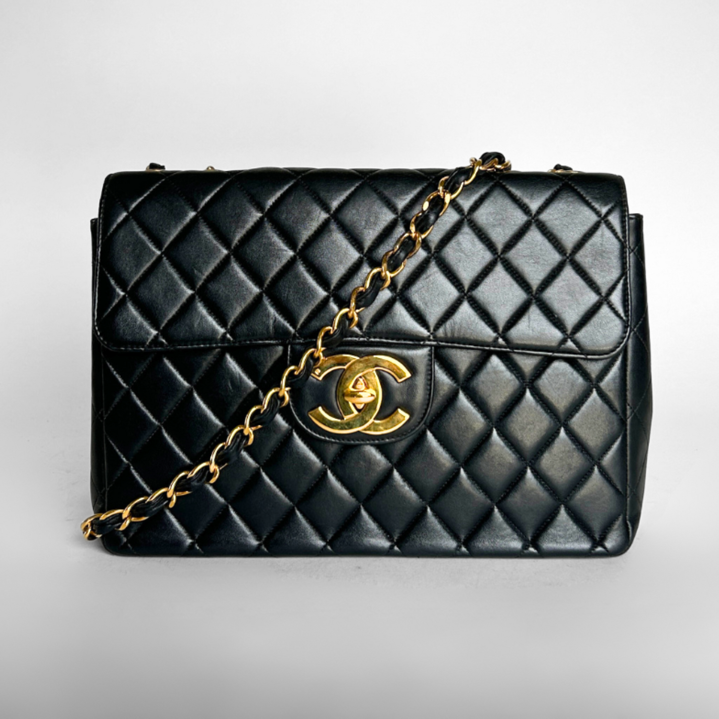 Chanel Flap Bag Maxi Lambskin Leather