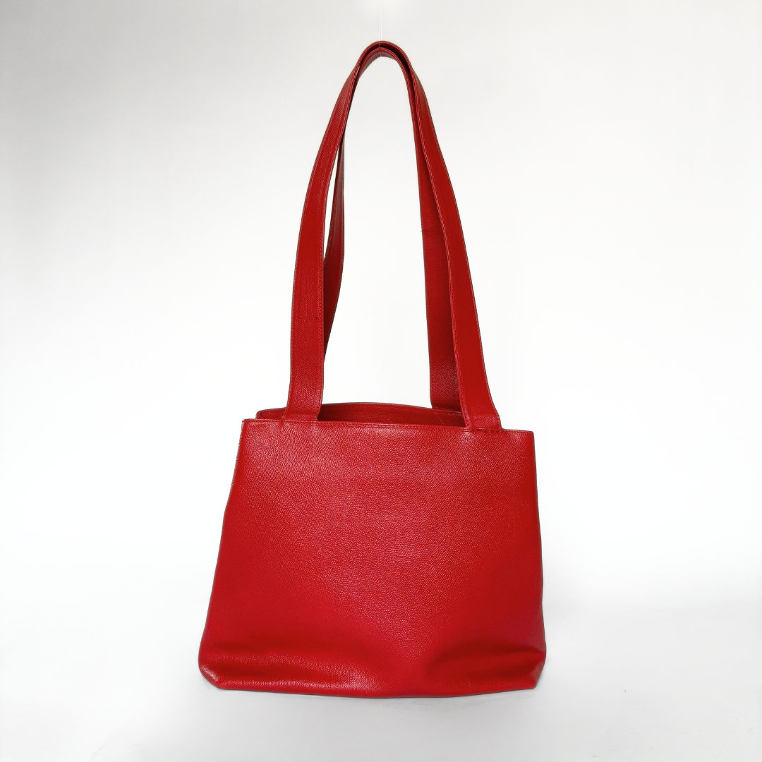 Chanel Big Shopper Red Leather