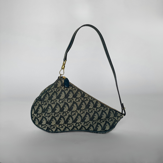 Dior Dior Sadel Pochette Taske Oblique Canvas - Skuldertaske - Etoile Luxury Vintage