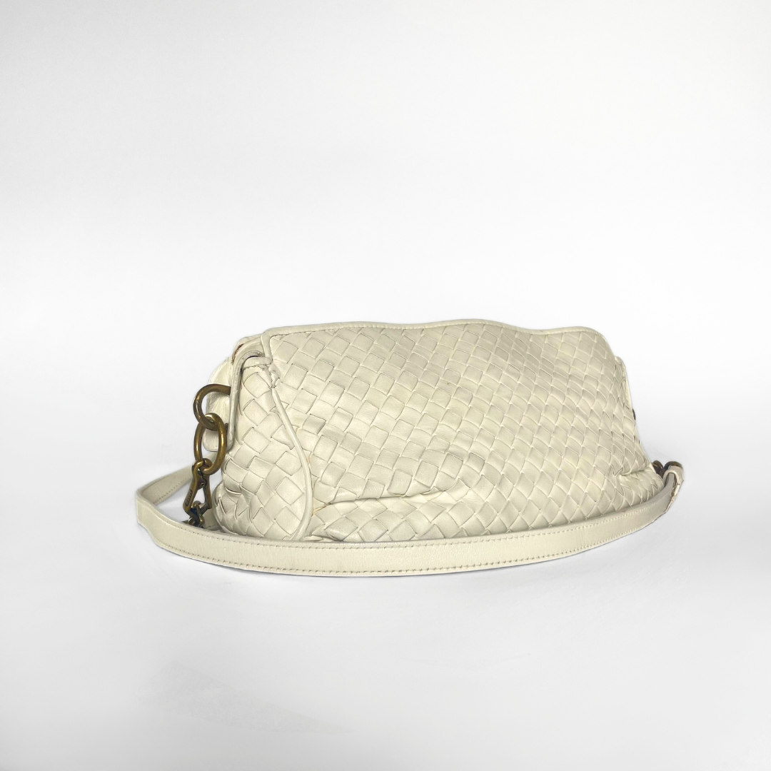 Bottega Veneta White Pouch Crossbody Bag
