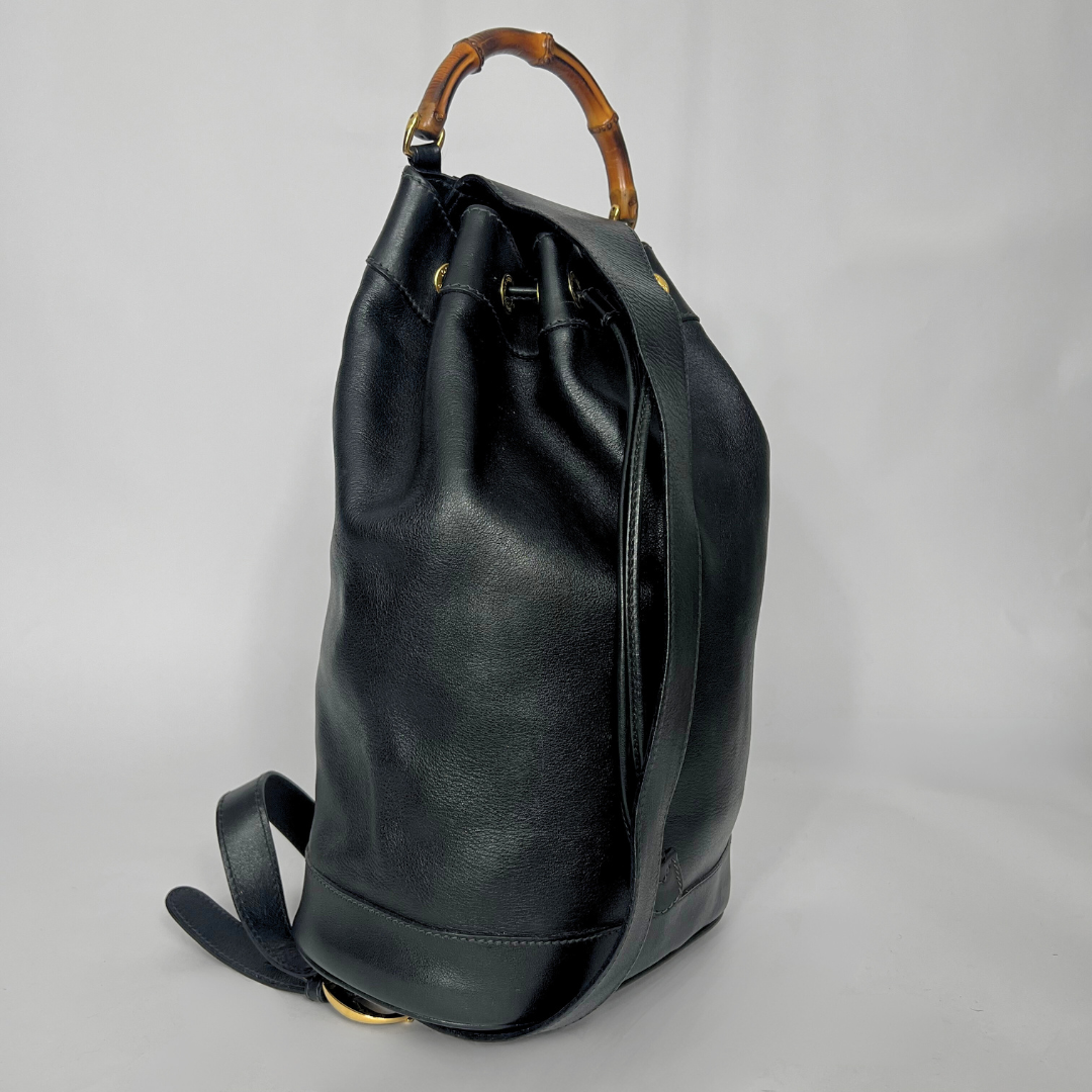 Gucci Mochila de couro preta
