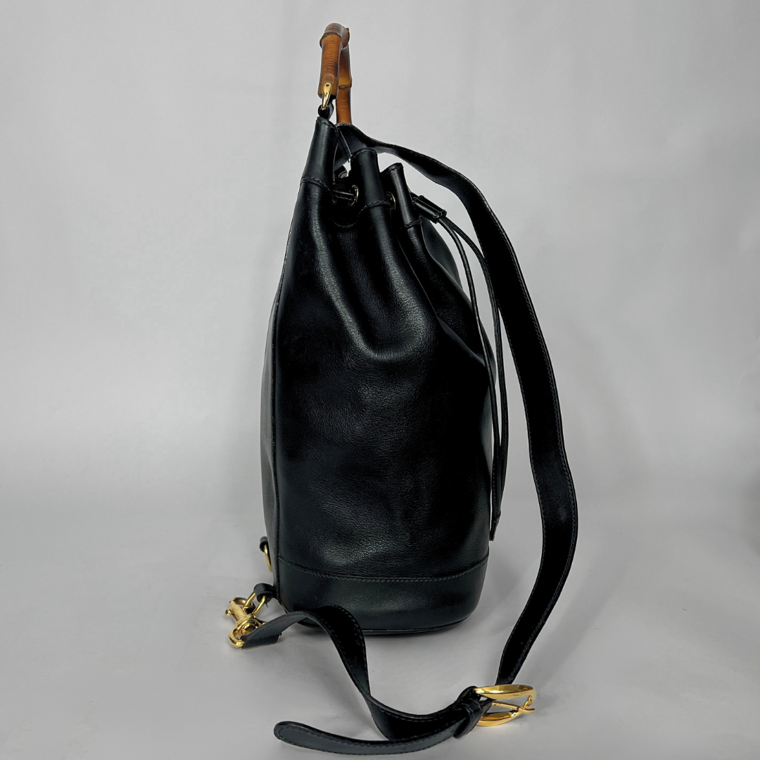 Gucci Mochila de couro preta