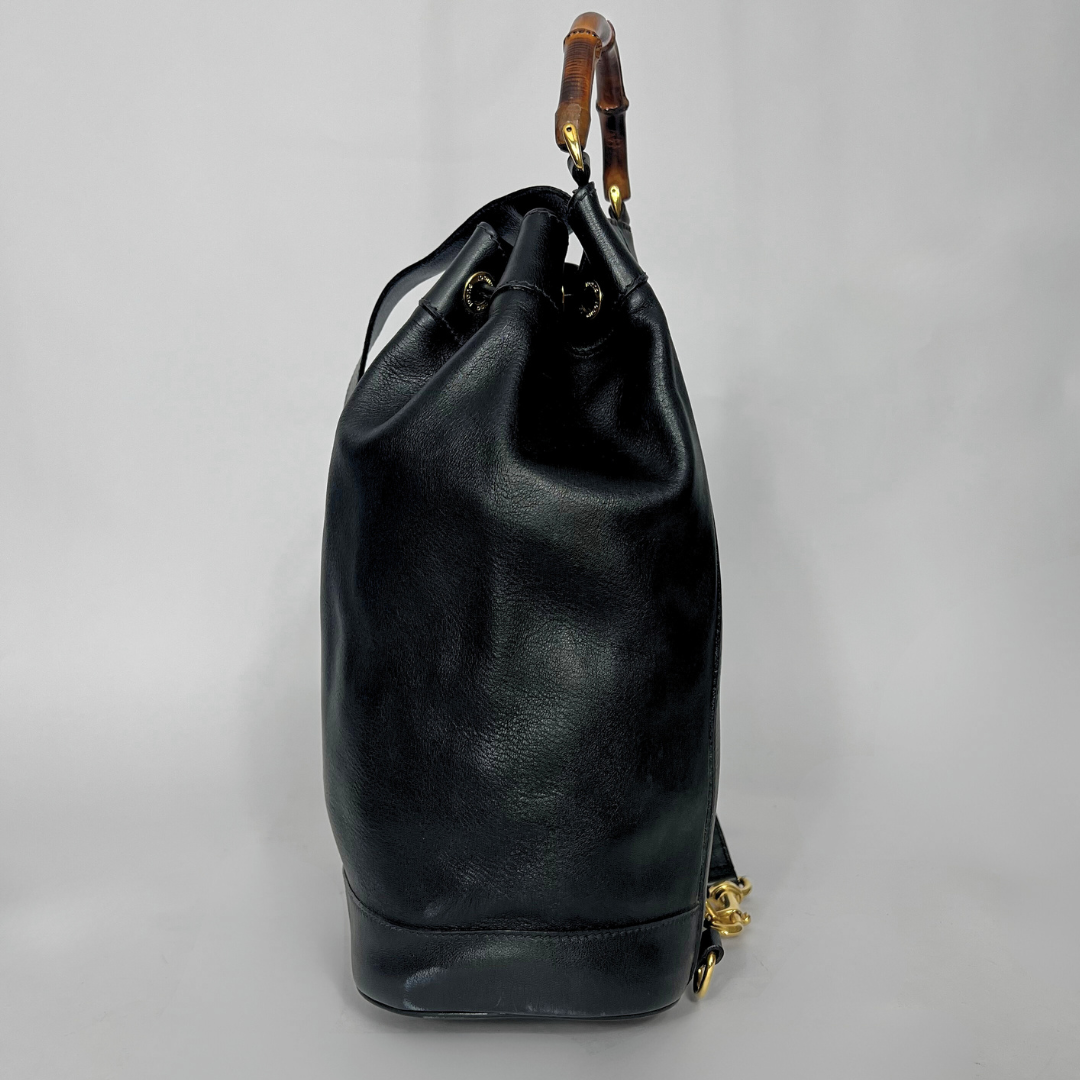Gucci Mochila de couro preta