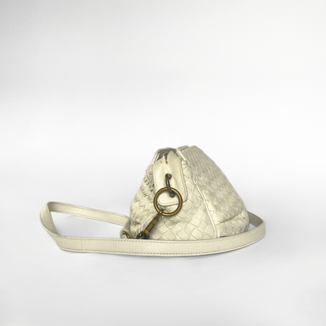 Bottega Veneta White Pouch Crossbody Bag