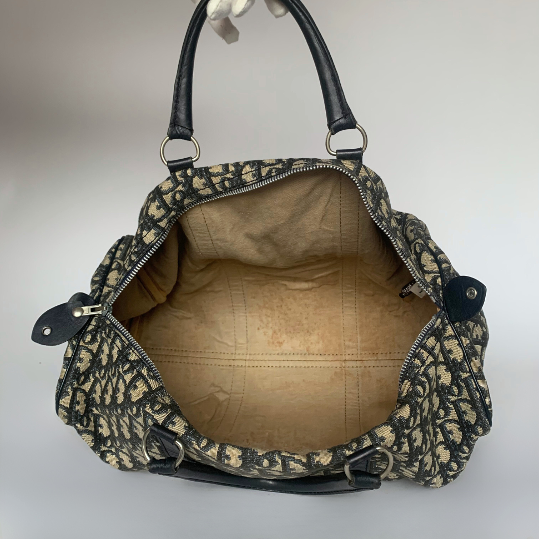 Dior Dior Τσάντα μπόουλινγκ λοξό καμβά - τσάντες - Etoile Luxury Vintage