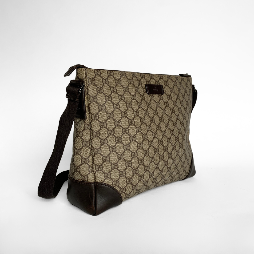 Gucci Gucci GG Crossbody Messenger Bag PVC Monogram Canvas - Crossbody bags - Etoile Luxury Vintage