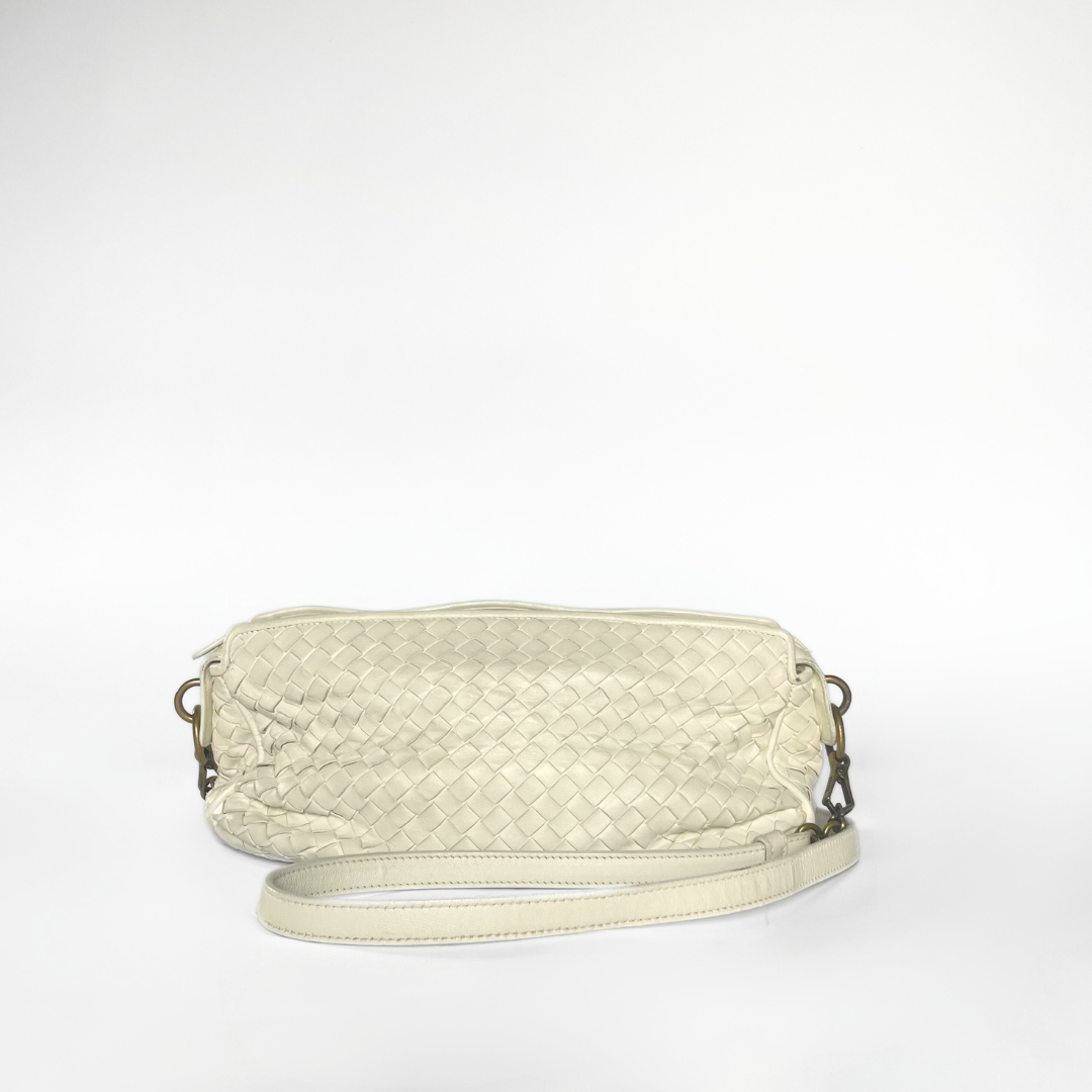 Bottega Veneta White Pouch Crossbody Bag