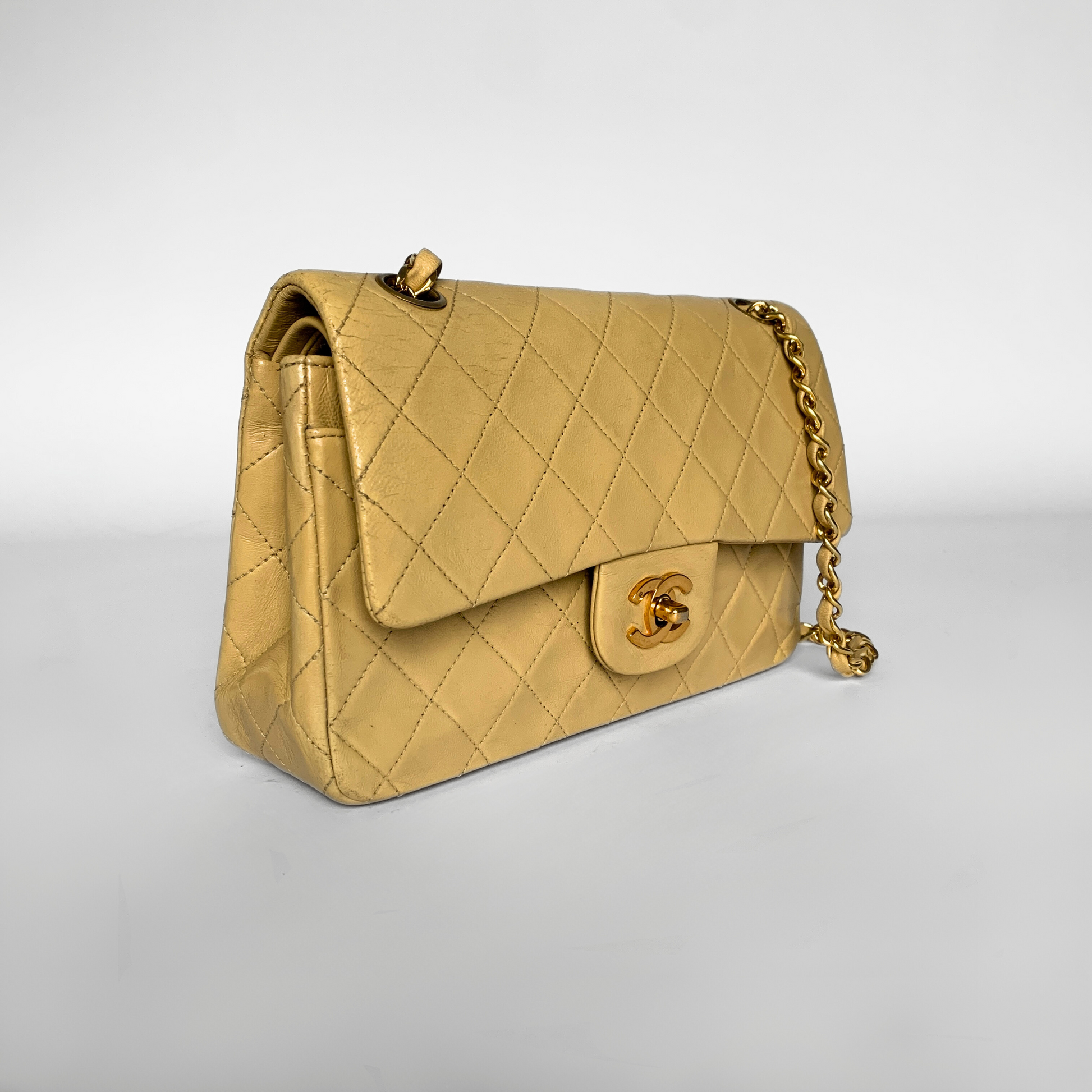 Chanel Chanel Classic Double Flap Bag Small Lambskin Leather - Shoulder bags - Etoile Luxury Vintage