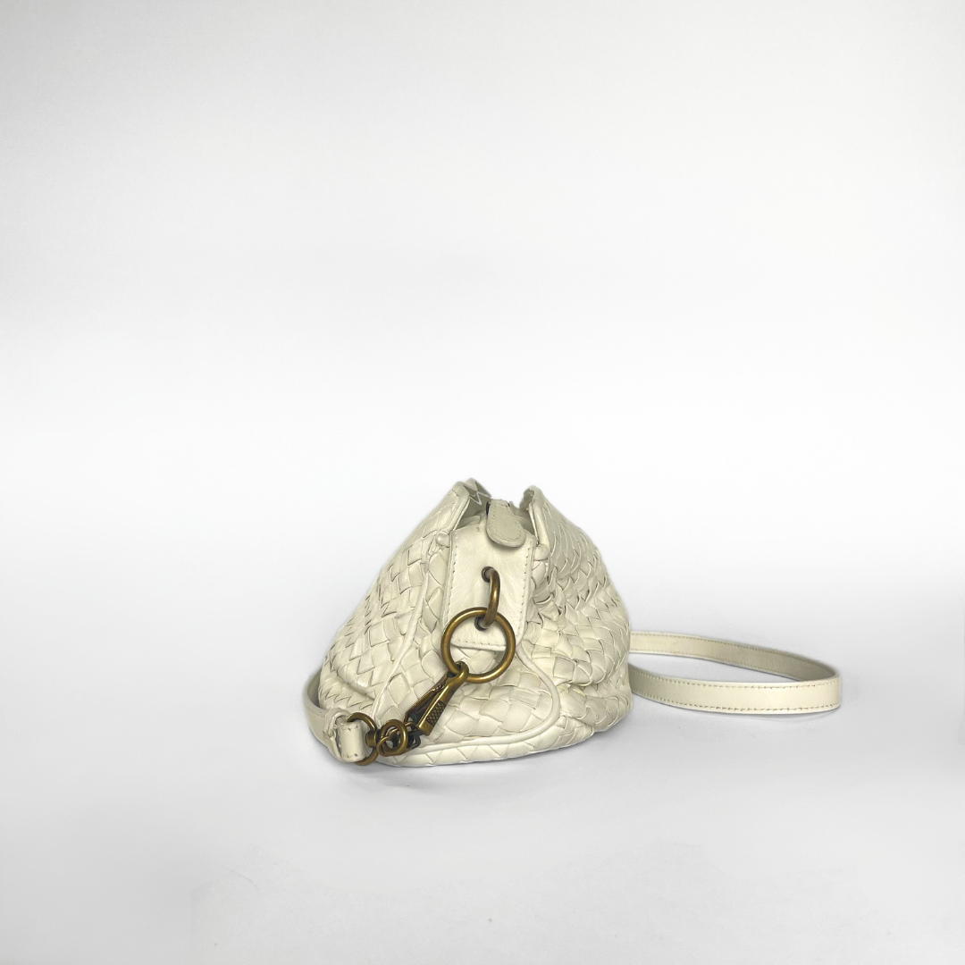 Bottega Veneta White Pouch Crossbody Bag