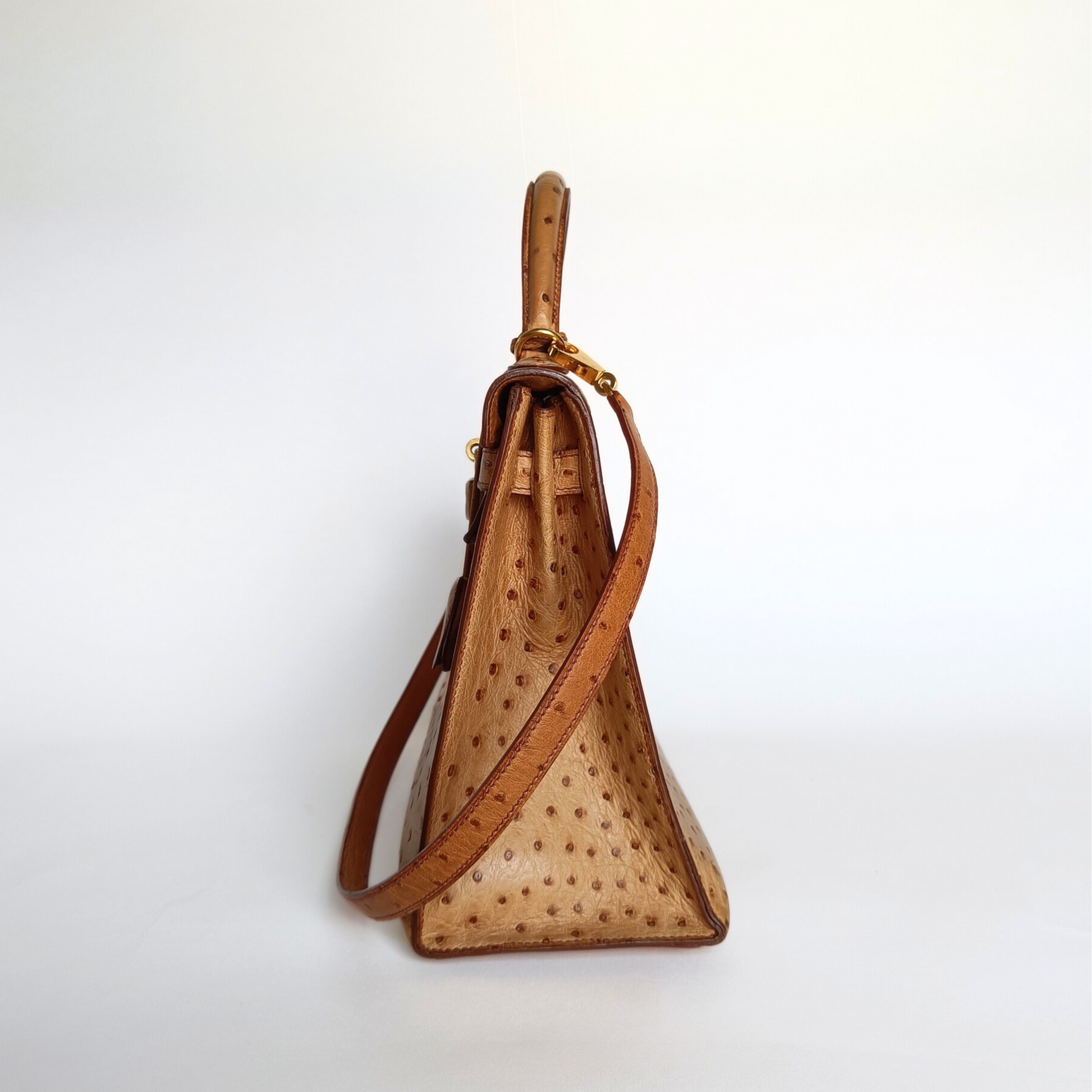 Hermes Ostrich 32cm Kelly Vintage Handbag