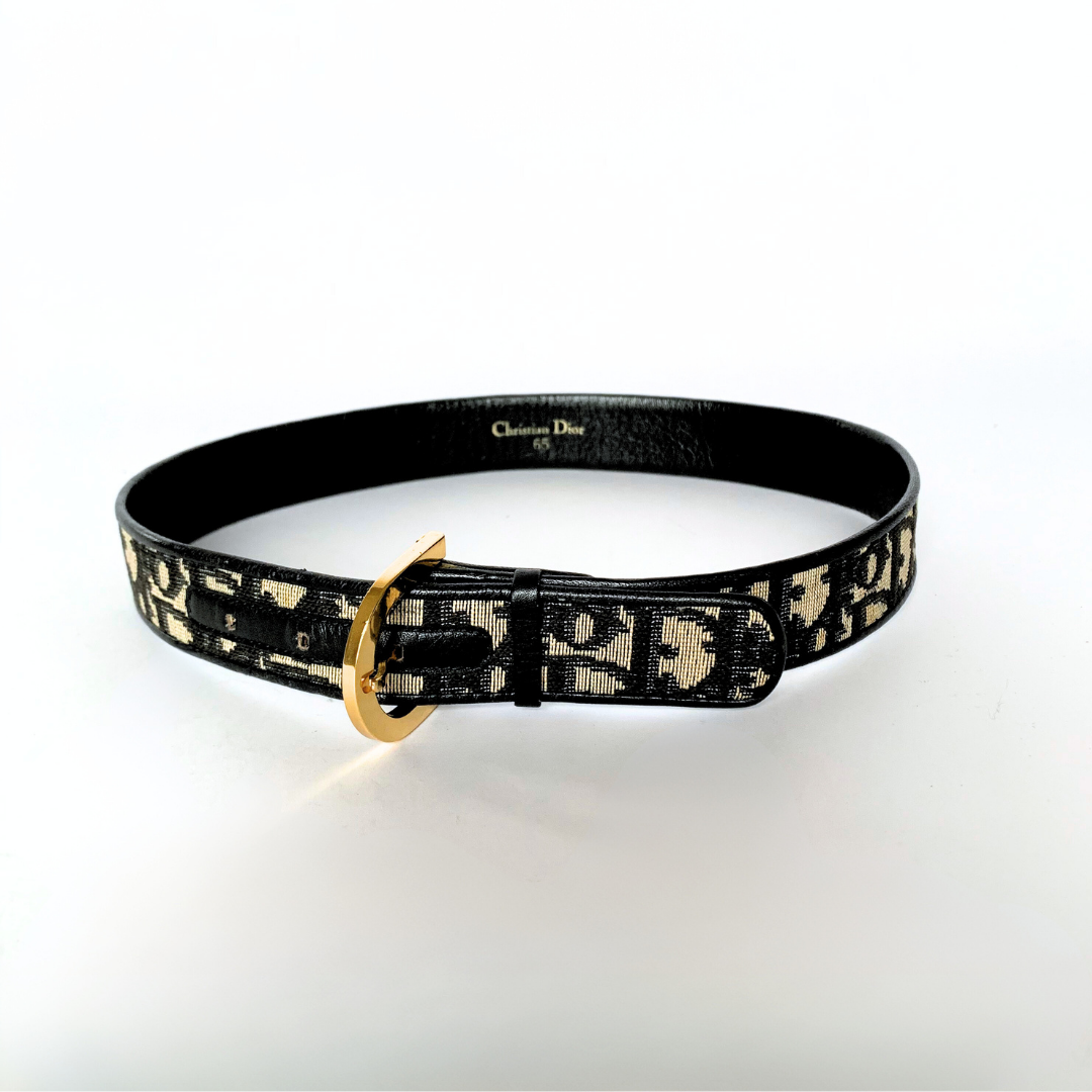 Dior Dior Belt 65 Jacquard Oblique-Canvas - Belts - Etoile Luxury Vintage