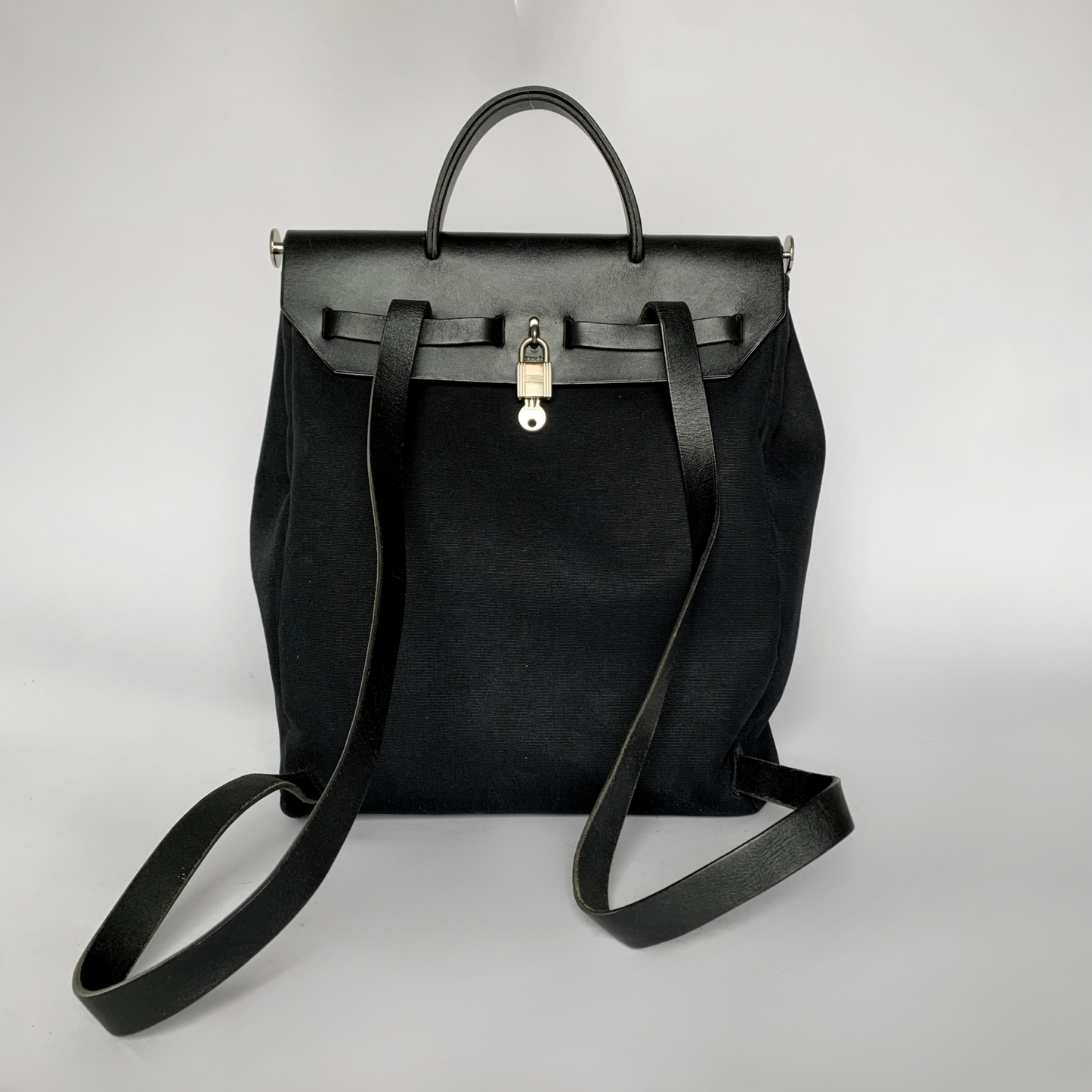 Herm&egrave;s Herm&egrave;s Herbag Backpack Canvas &amp; Leather - Backpacks - Etoile Luxury Vintage