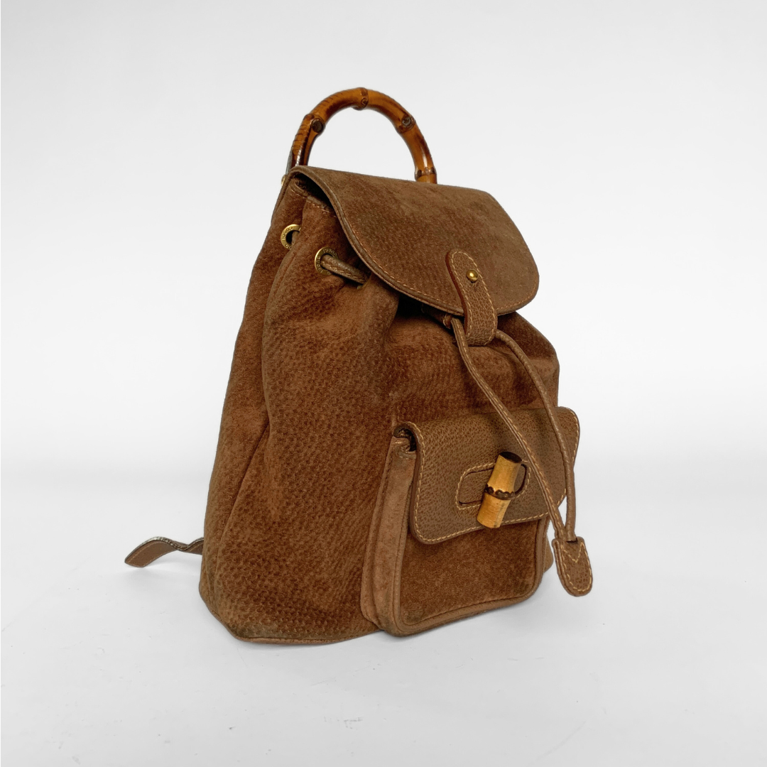 Gucci Bambusrucksack klein aus Leder