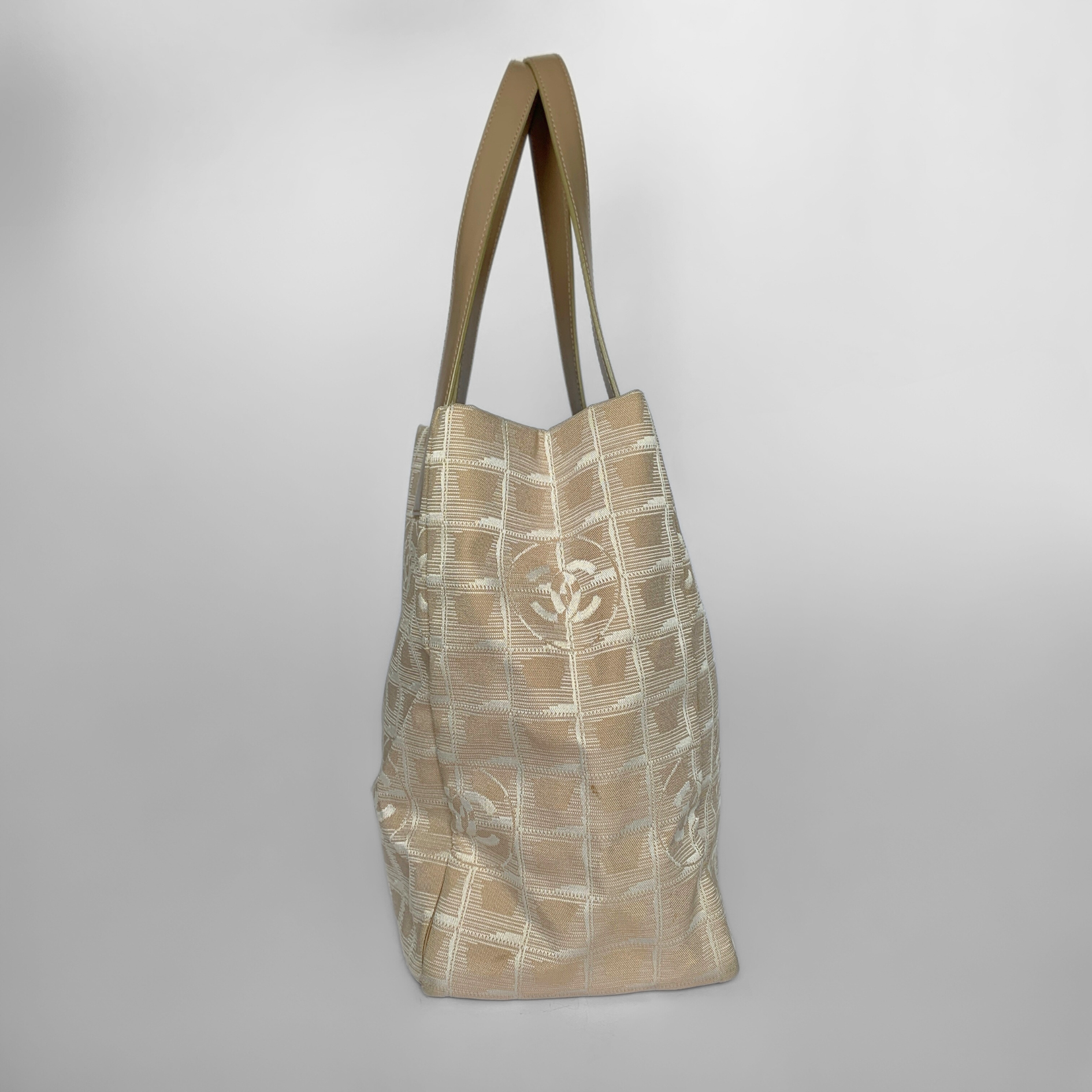 chanel beige travel tote bag Chanel Tote Beige Cotton