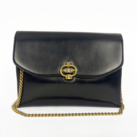 Preto Gucci Bolsa de couro