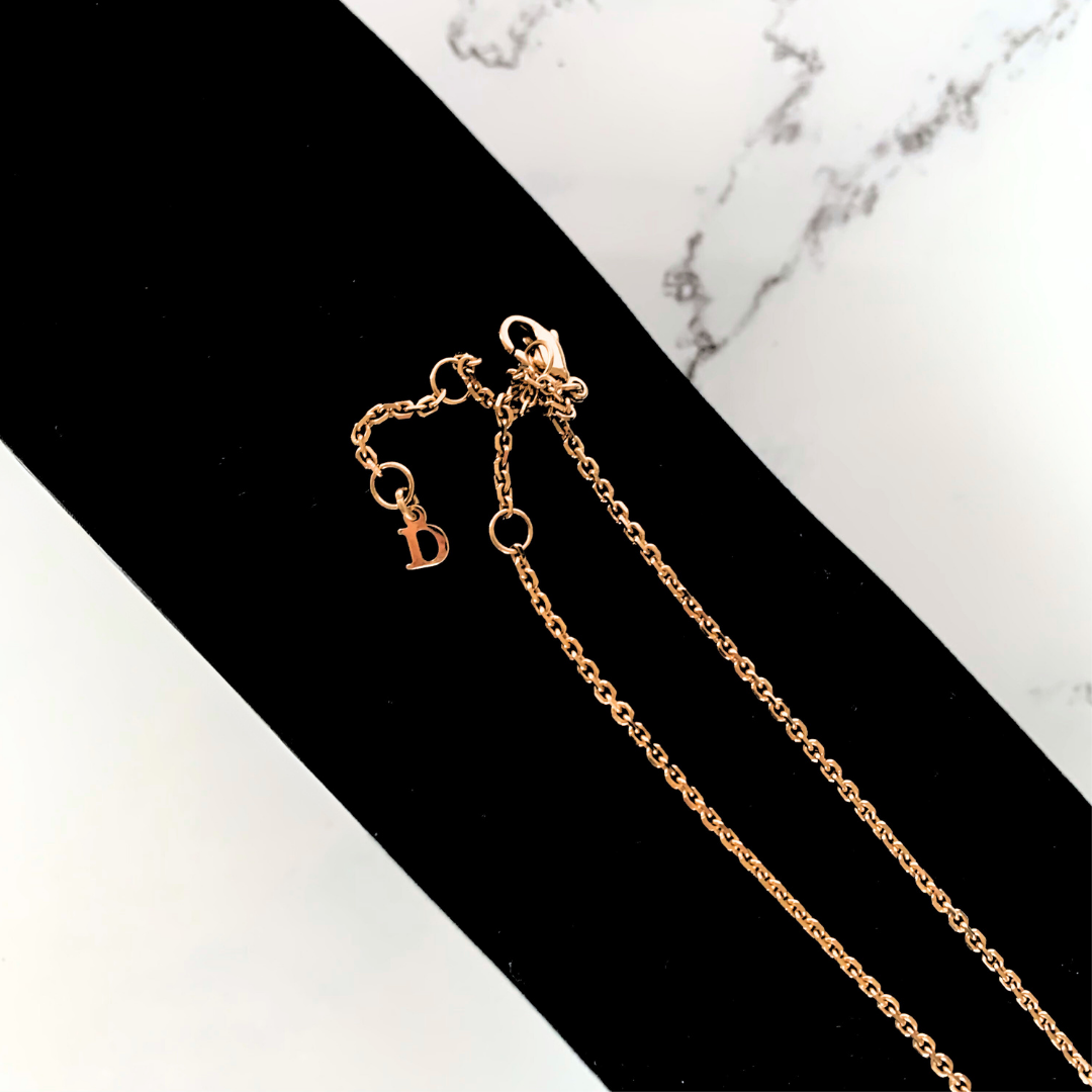 Dior Dior Choker Necklace Gold Coloured Metal - Necklaces - Etoile Luxury Vintage