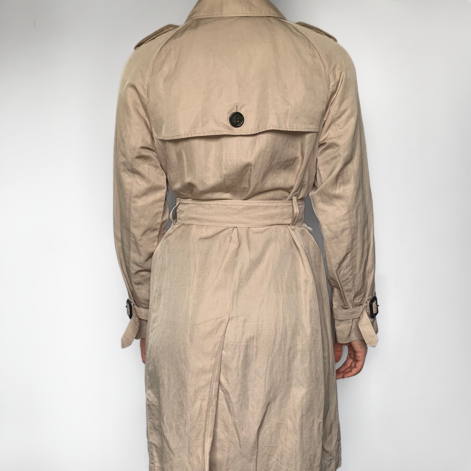 Burberry Burberry Trench Coat Linen Blend - Clothing - Etoile Luxury Vintage