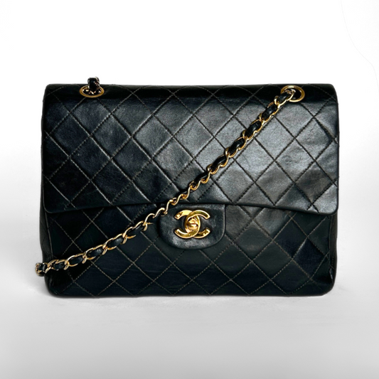 Chanel Cuadrado Doble Flap Bag Piel de cordero clásica.