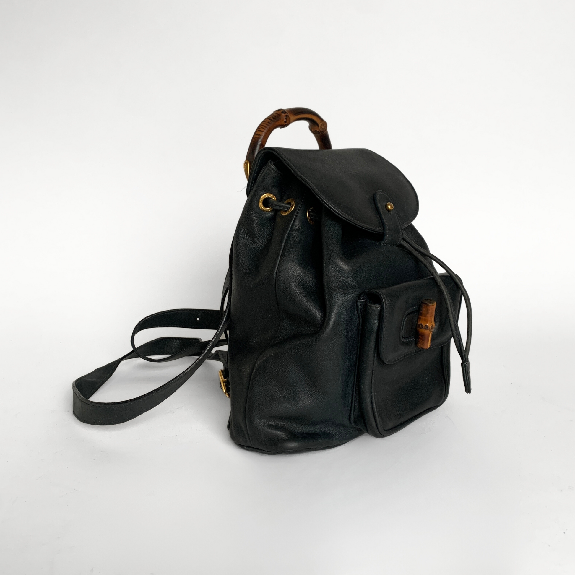 Gucci Gucci Bamboo Backpack Small Leather - Ryggsekker - Etoile Luxury Vintage