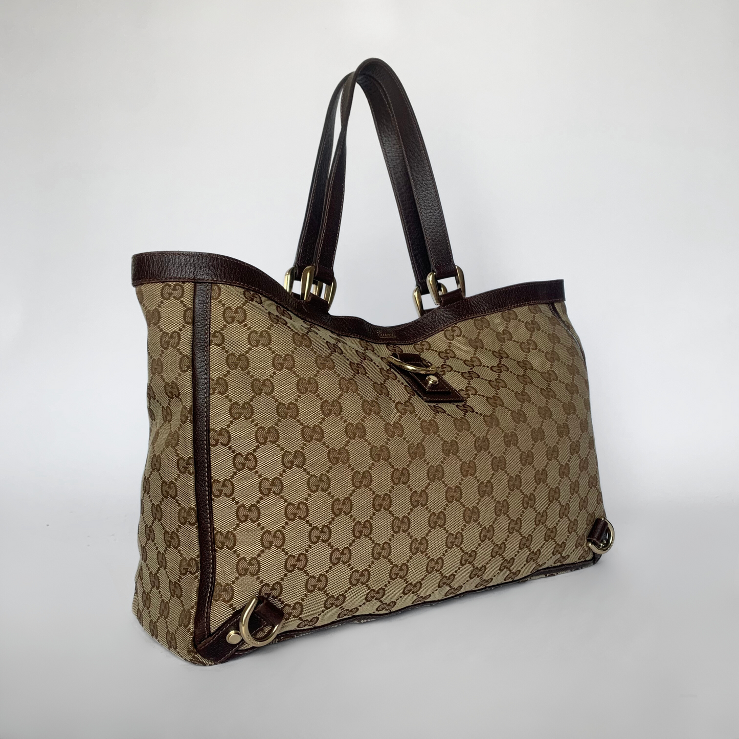Gucci Gucci Abbey Canvas Skuldertaske - Håndtasker - Etoile Luxury Vintage