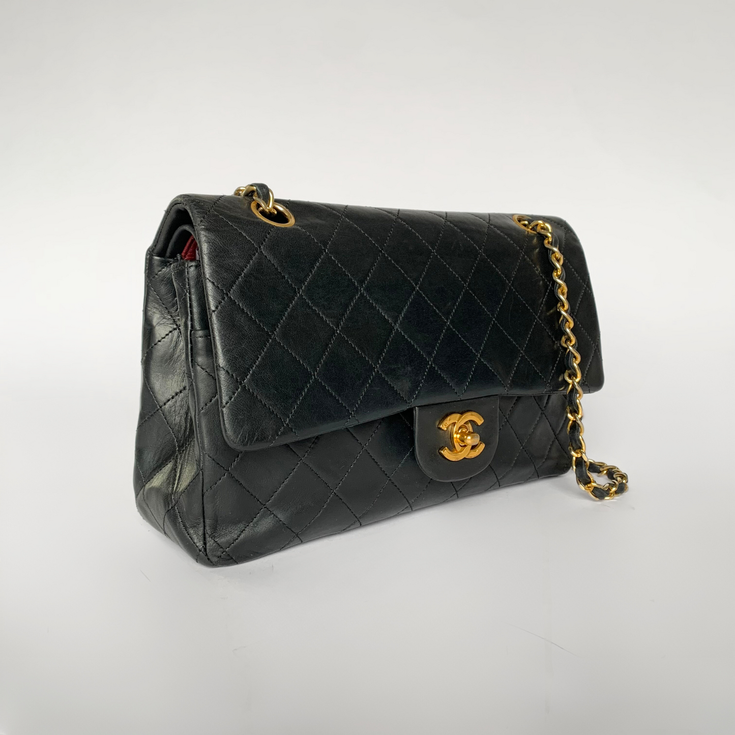 Chanel Chanel Double classique Flap Bag Cuir d'agneau moyen - Sac à main - Etoile Luxury Vintage