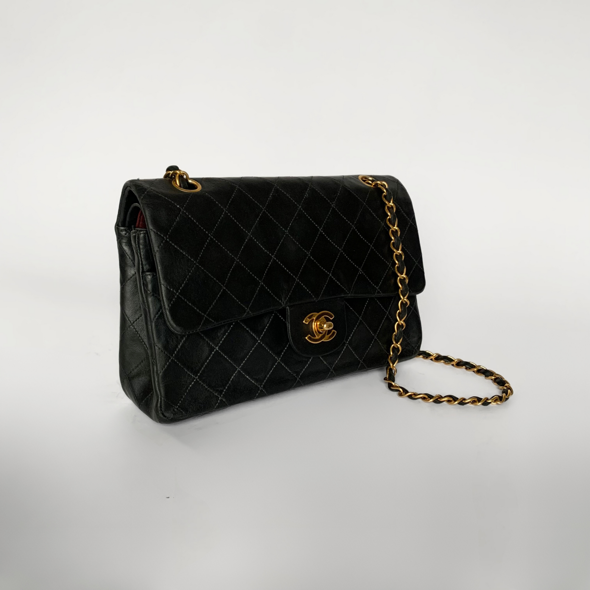 Chanel Chanel Klassisk dobbelt Flap Bag Mellem lammeskindslæder - Håndtasker - Etoile Luxury Vintage