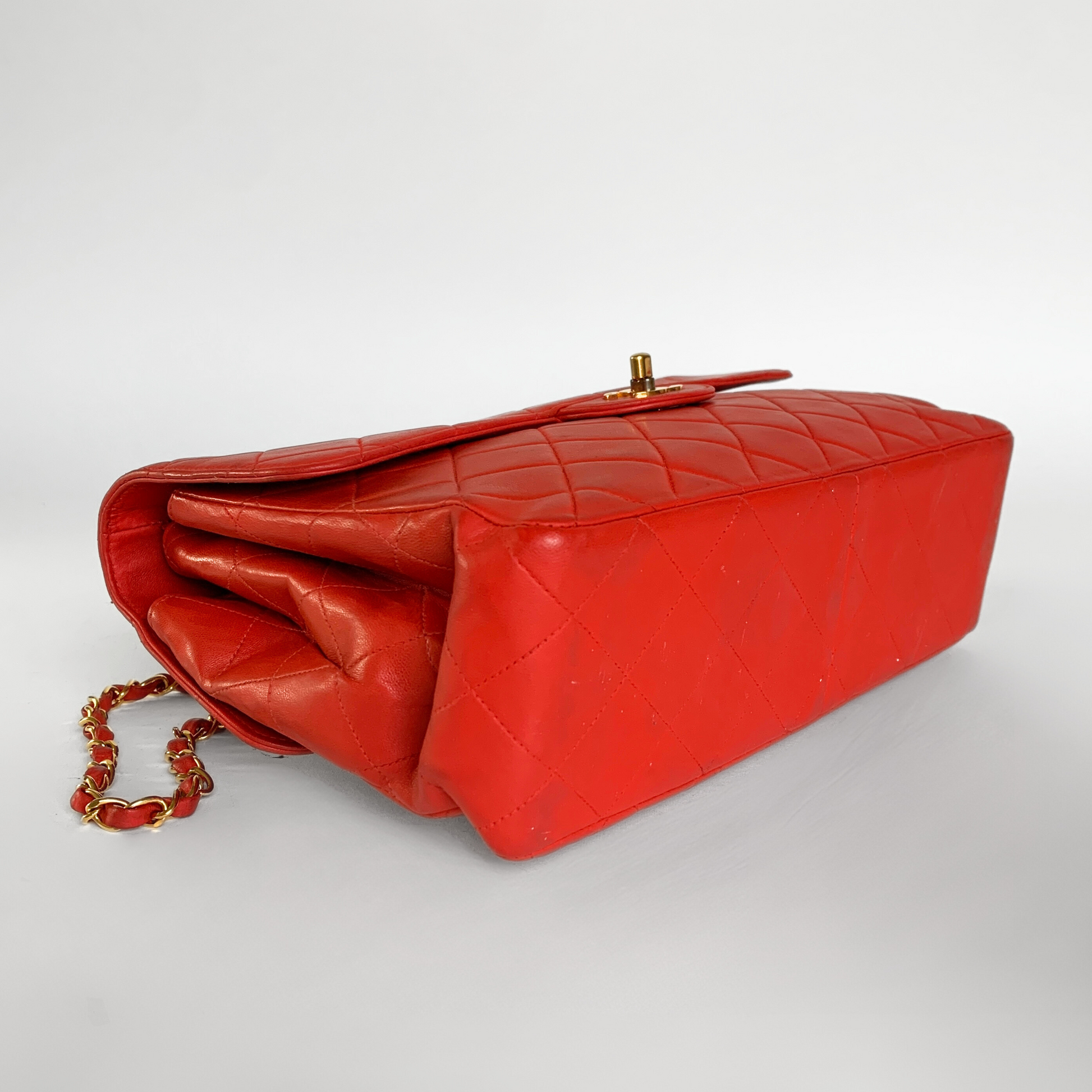 Chanel Red Maxi Classic Flapbag Double (Limited Edition) – l
