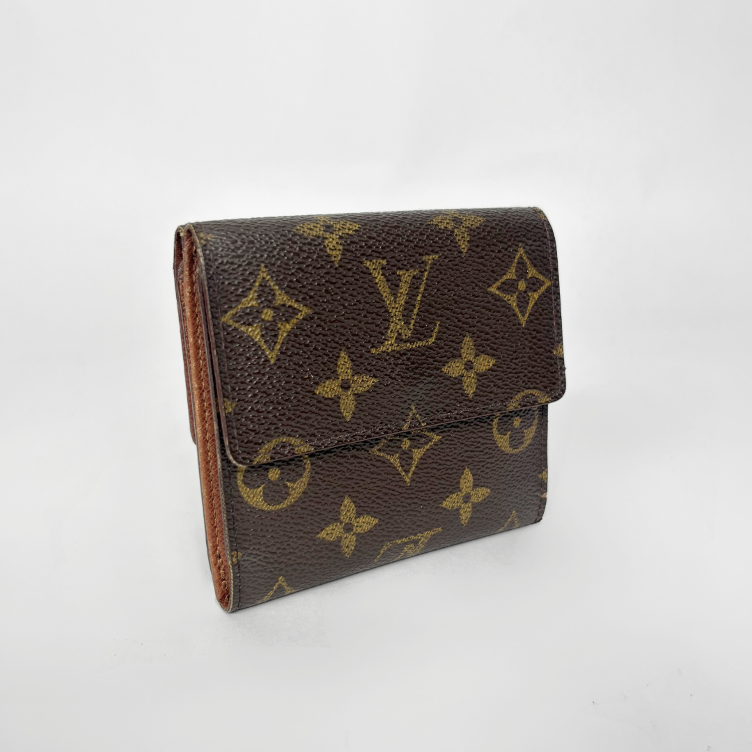 Louis Vuitton Druk Brieftasche Monogramm Leinwand