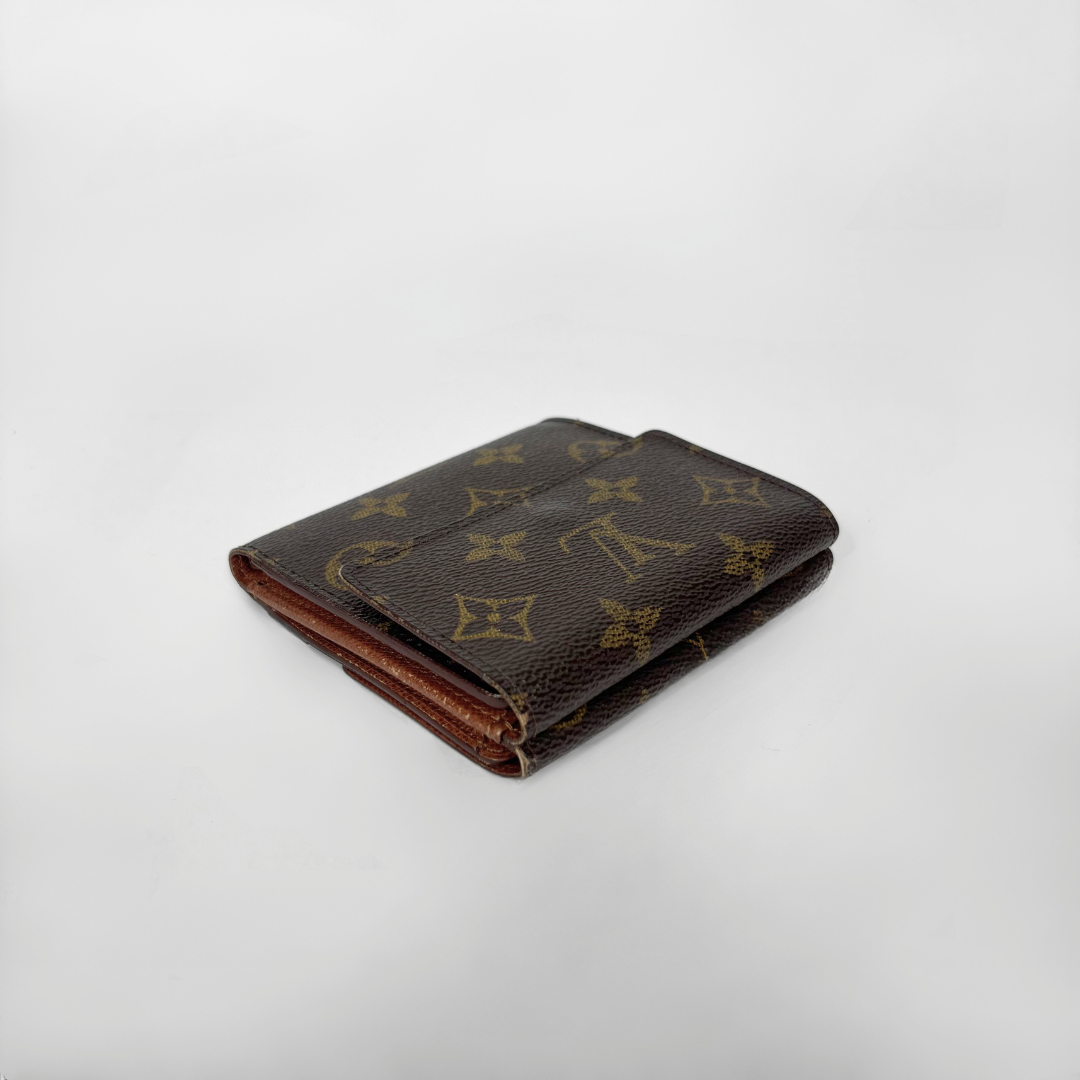 Louis Vuitton Druk Brieftasche Monogramm Leinwand