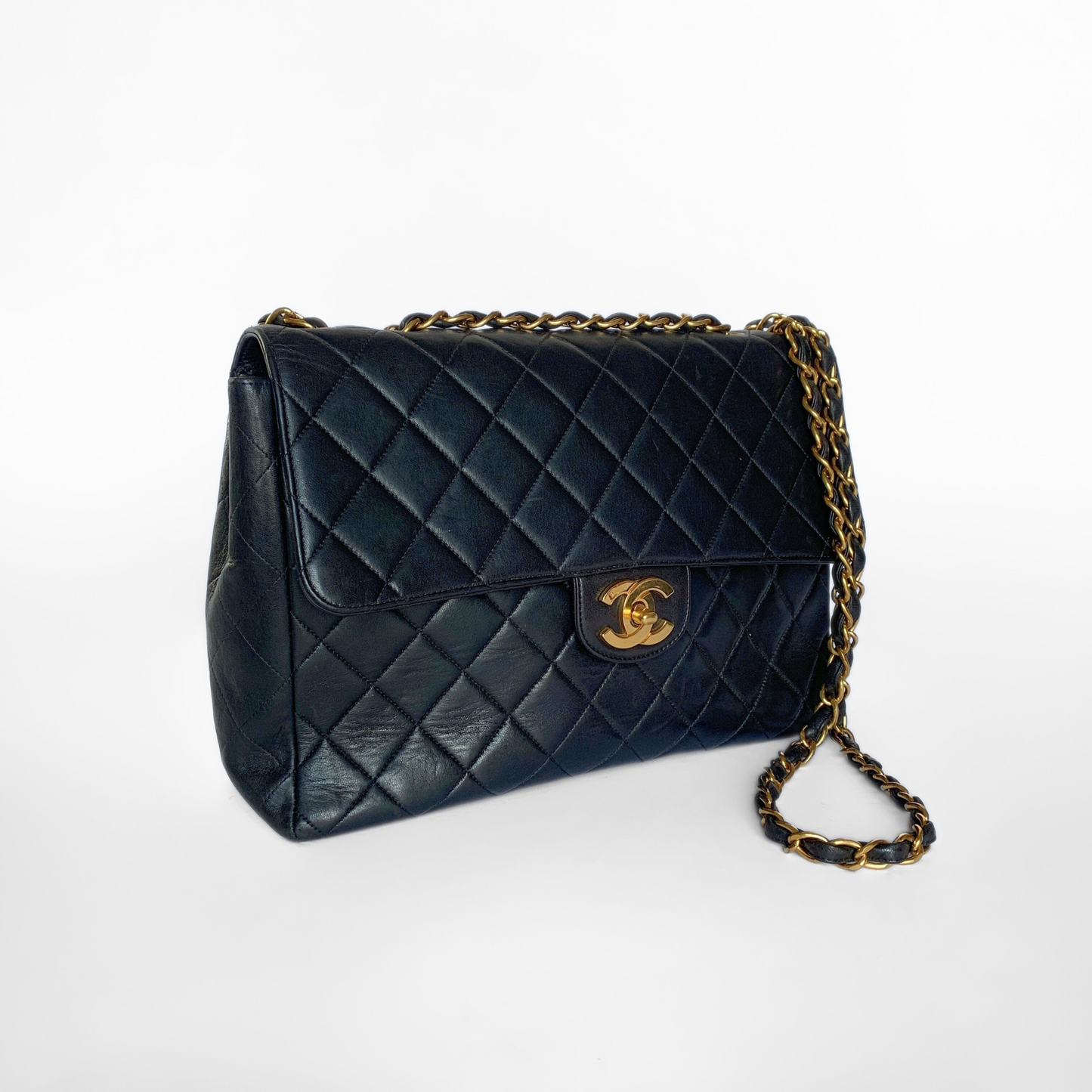 Chanel Classic Flap Bag Maxi Lambskin Leather