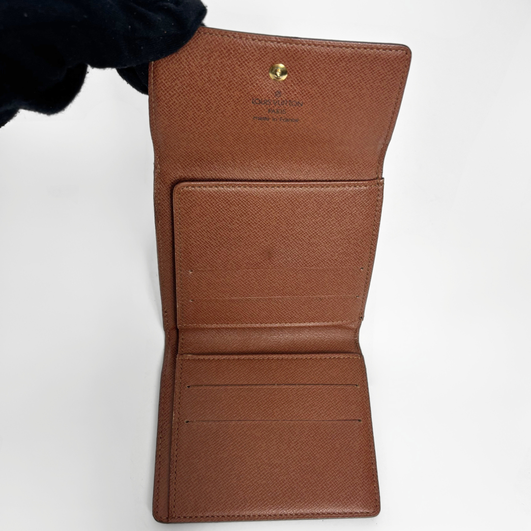 Louis Vuitton Druk Brieftasche Monogramm Leinwand