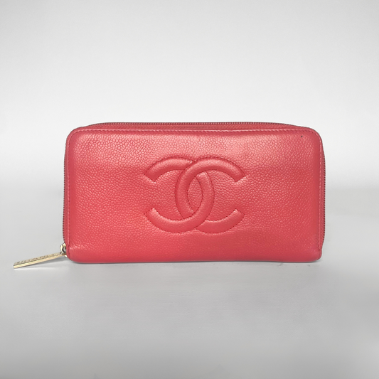 Louis Vuitton Chanel Zipper Wallet Caviar Leather - Wallets - Etoile Luxury Vintage