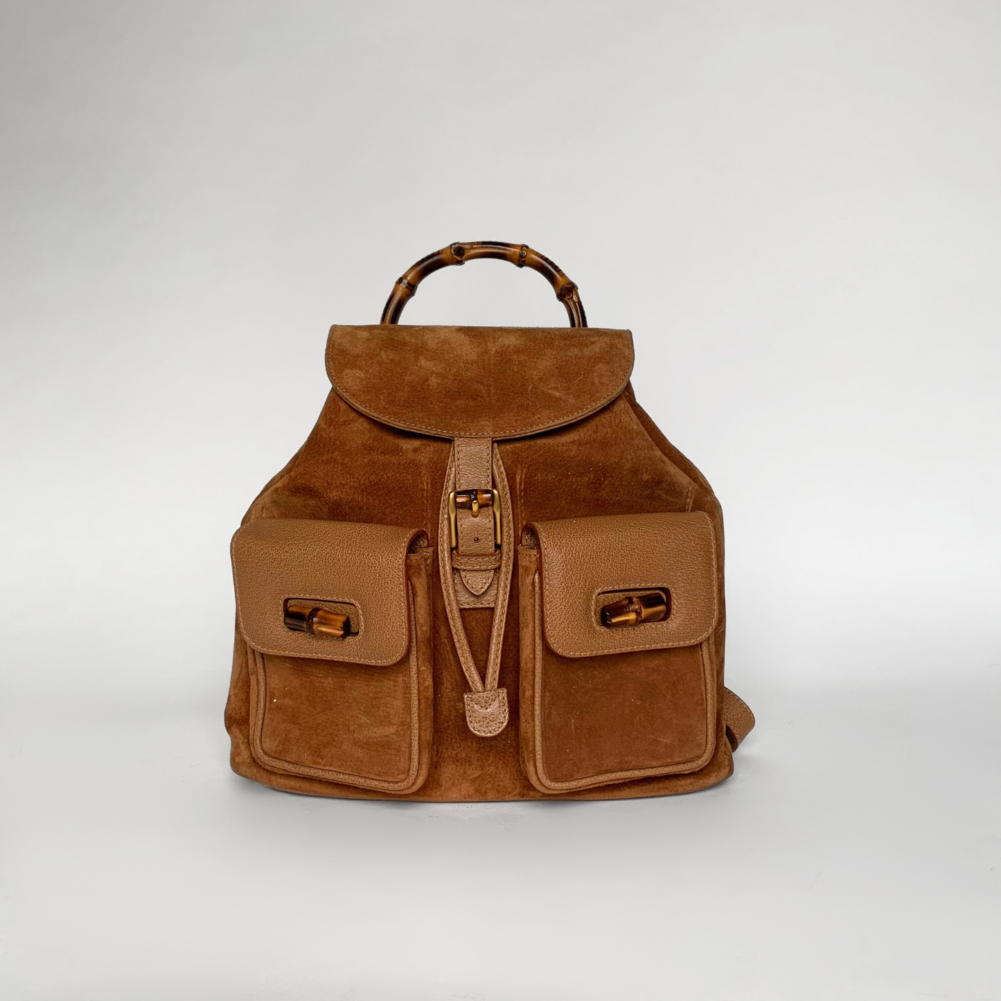 Gucci Bambus ruskind rygsæk