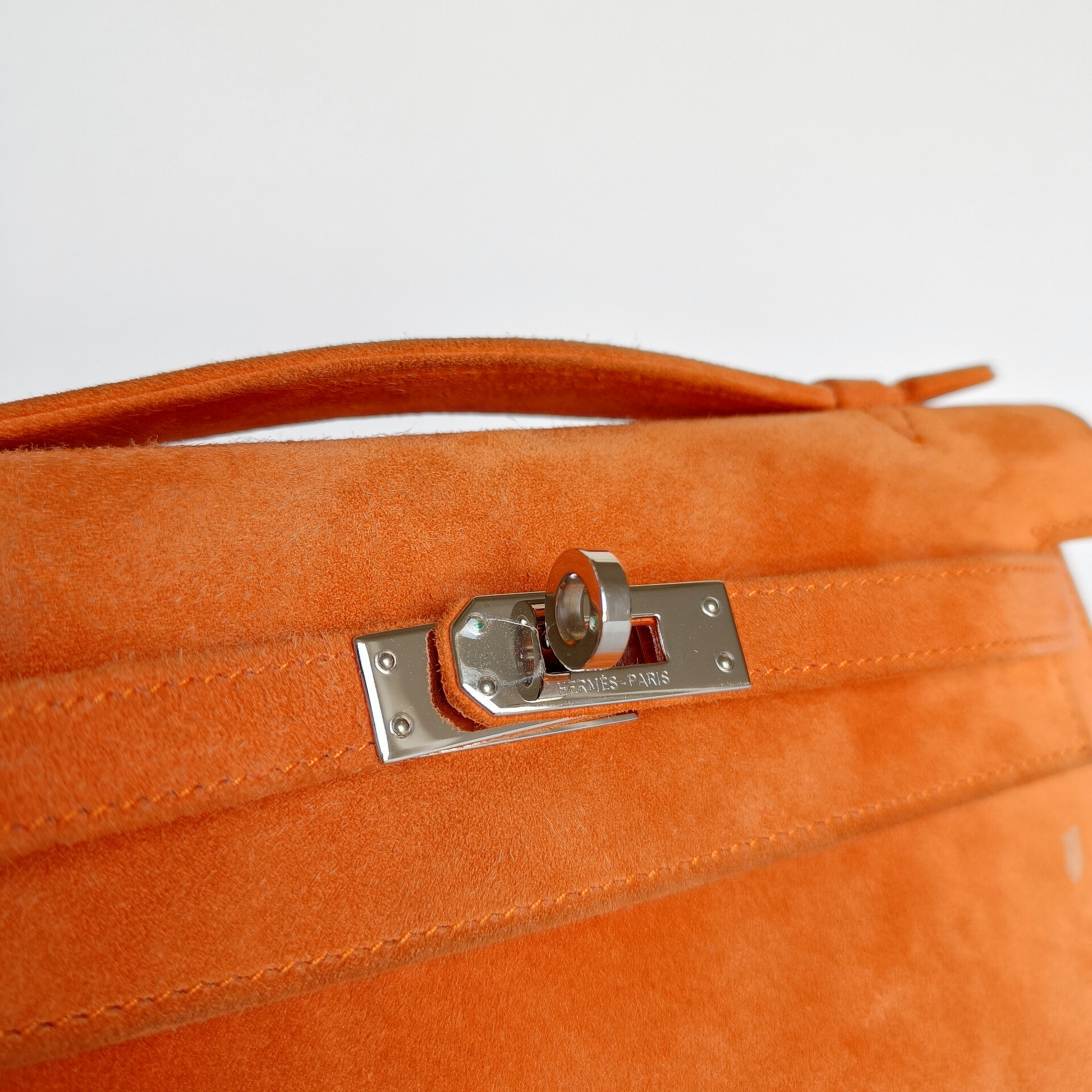 Herm&egrave;s Herm&egrave;s Kelly Mini Suede - Handbags - Etoile Luxury Vintage
