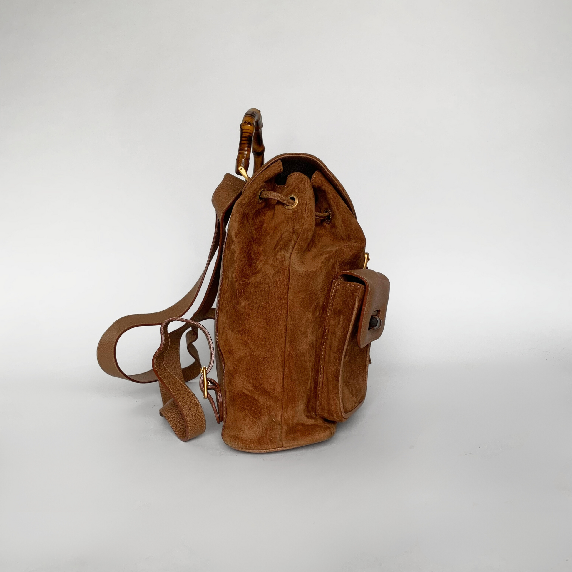 Gucci Gucci Bamboo Su&egrave;de Backpack - Backpacks - Etoile Luxury Vintage
