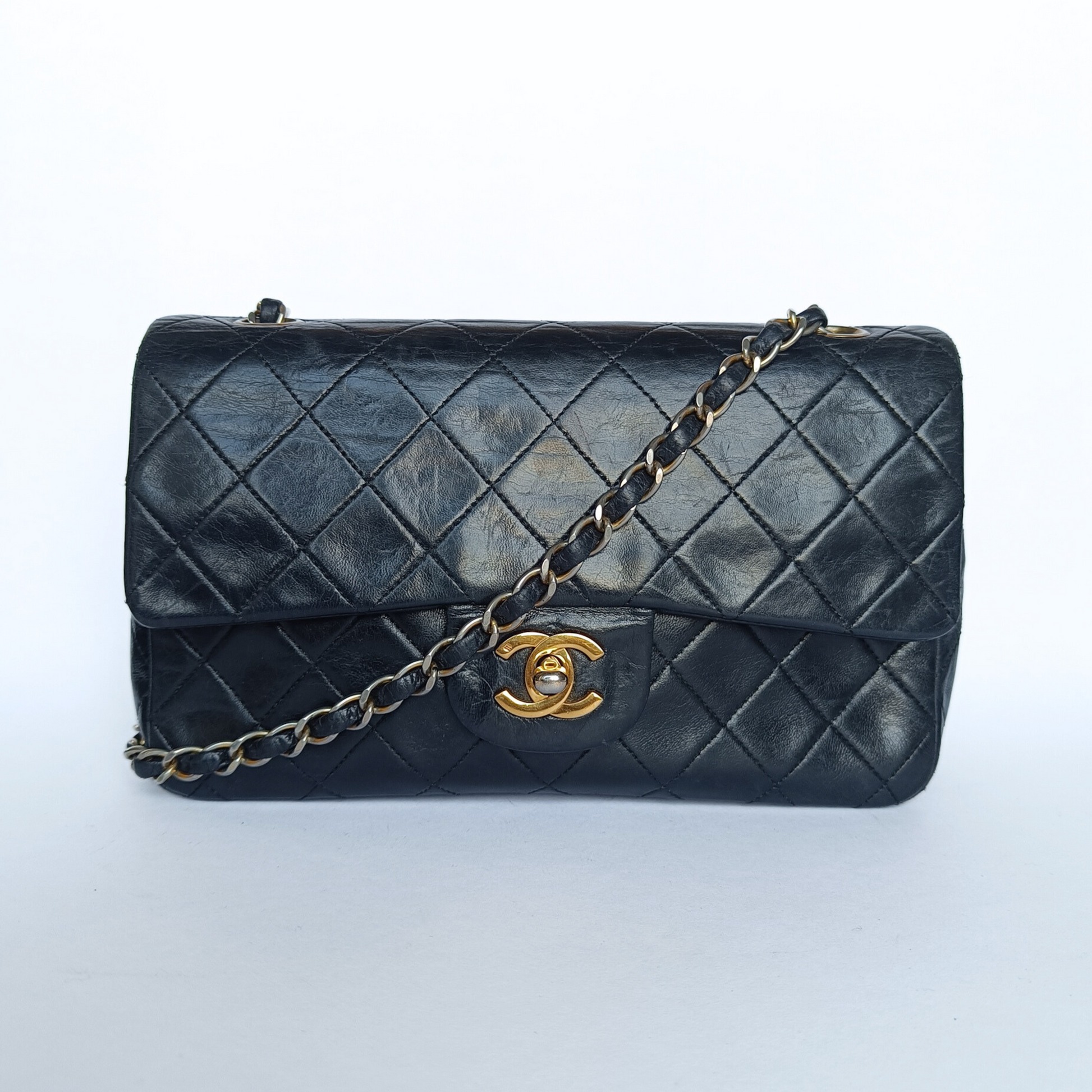 Chanel Chanel Classic Double Flap Bag Small Lambskin Leather - Shoulder bag - Etoile Luxury Vintage
