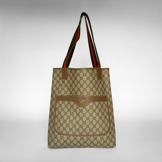 Gucci Gucci Supreme Sherry Line Tote Bag Monogram PVC - Shoulder Bags - Etoile Luxury Vintage