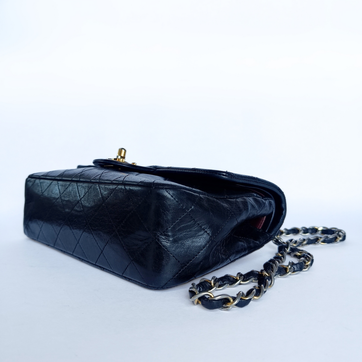 Chanel Chanel Doble clasica Flap Bag Piel de cordero pequeña - Bolso bandolera - Etoile Luxury Vintage