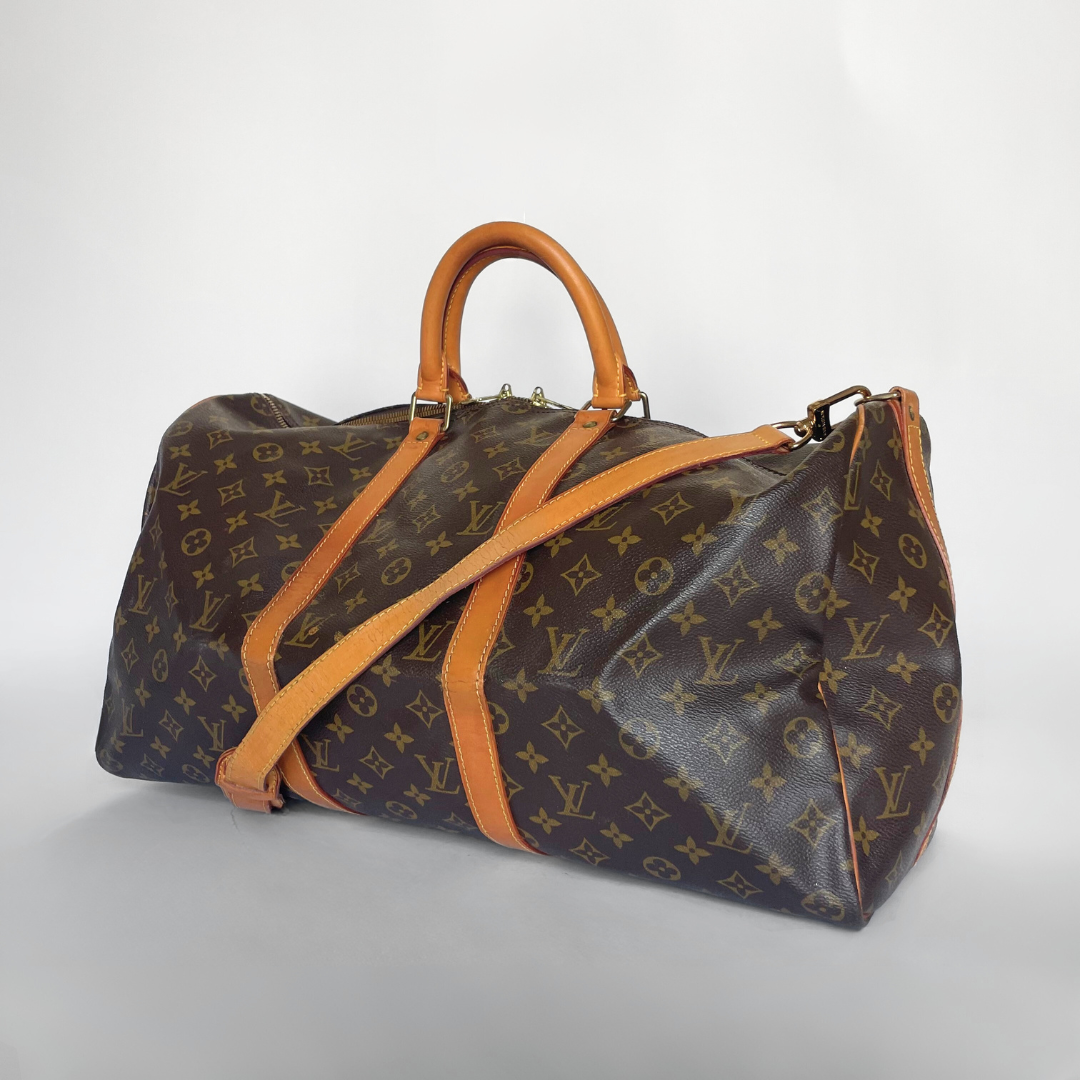 Louis Vuitton Keepall 50 Bandoulière-Monogramm-Leinwand