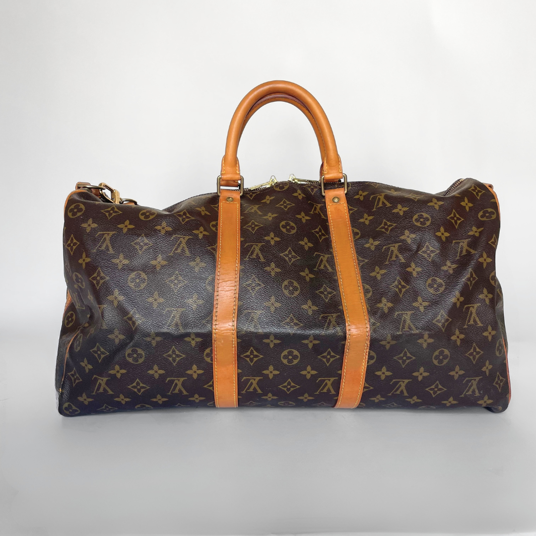Louis Vuitton Keepall 50 Bandoulière-Monogramm-Leinwand