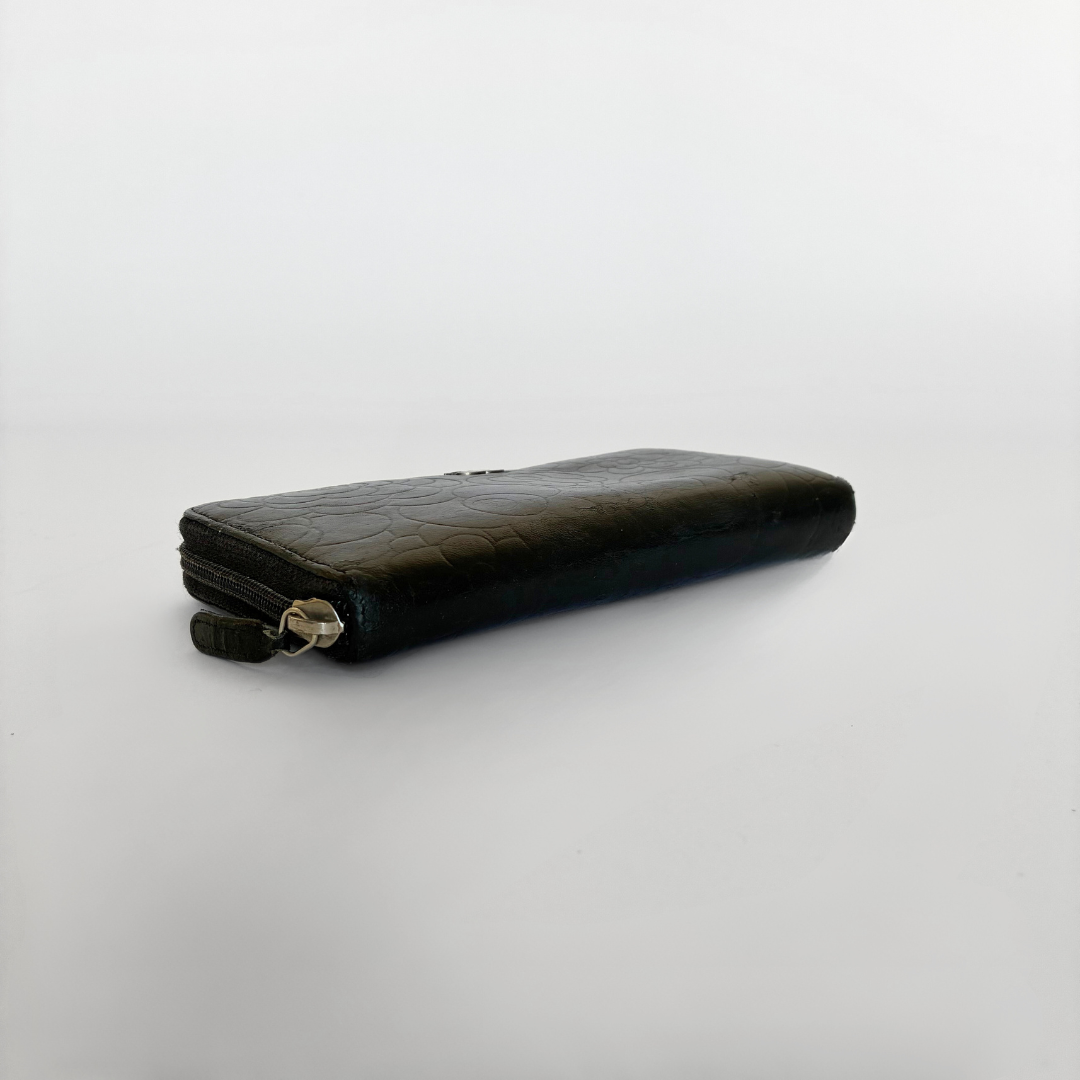 Chanel Camelia Wallet Large Lambskin Leather