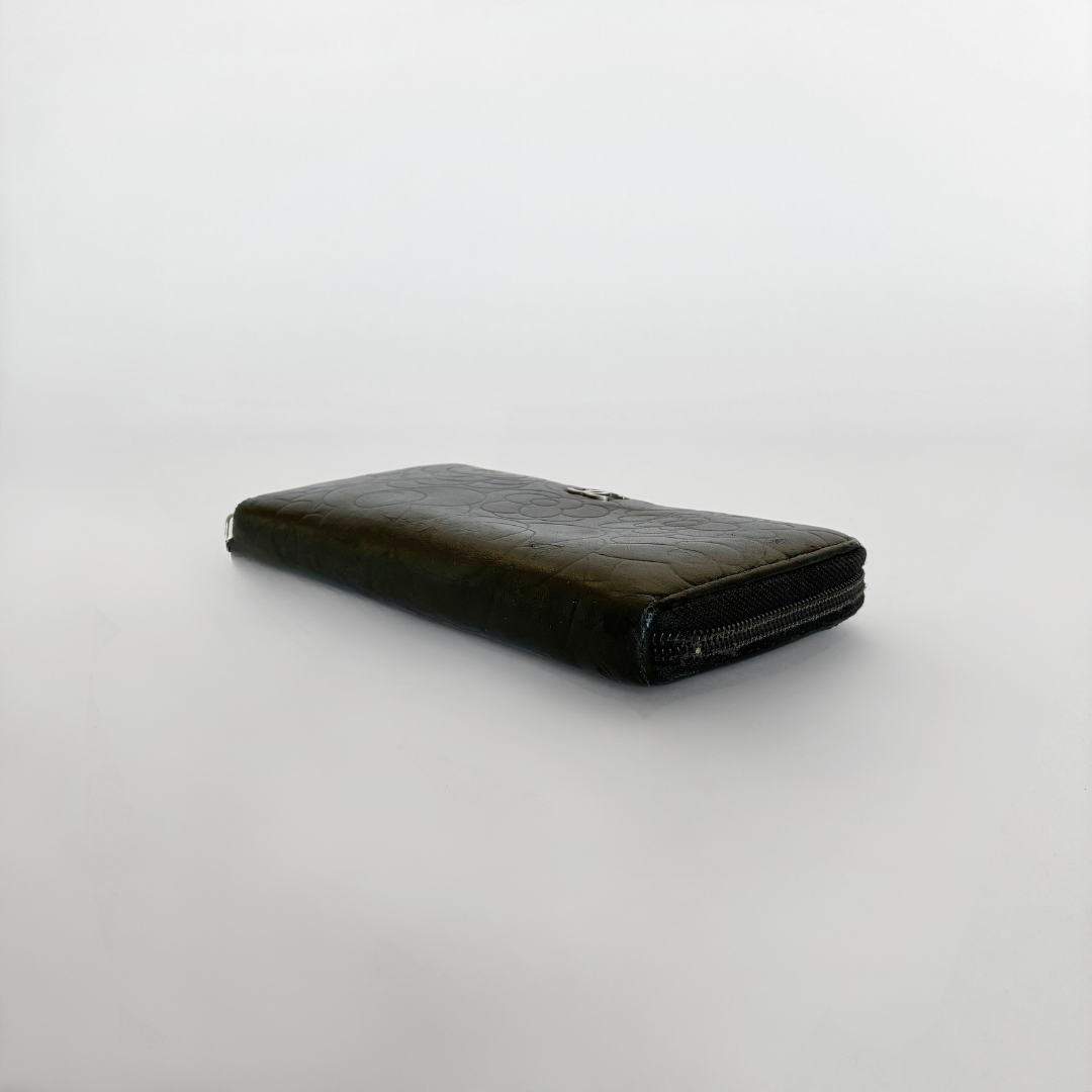 Chanel Camelia Wallet Large Lambskin Leather