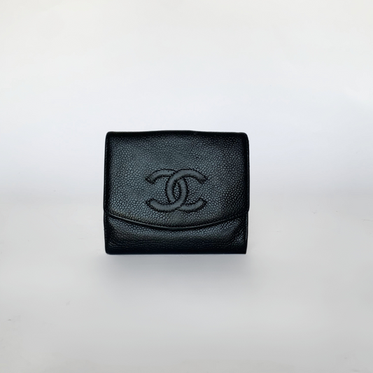 Chanel Chanel Portemonnee Klein Kaviaarleer - Portemonnees - Etoile Luxury Vintage
