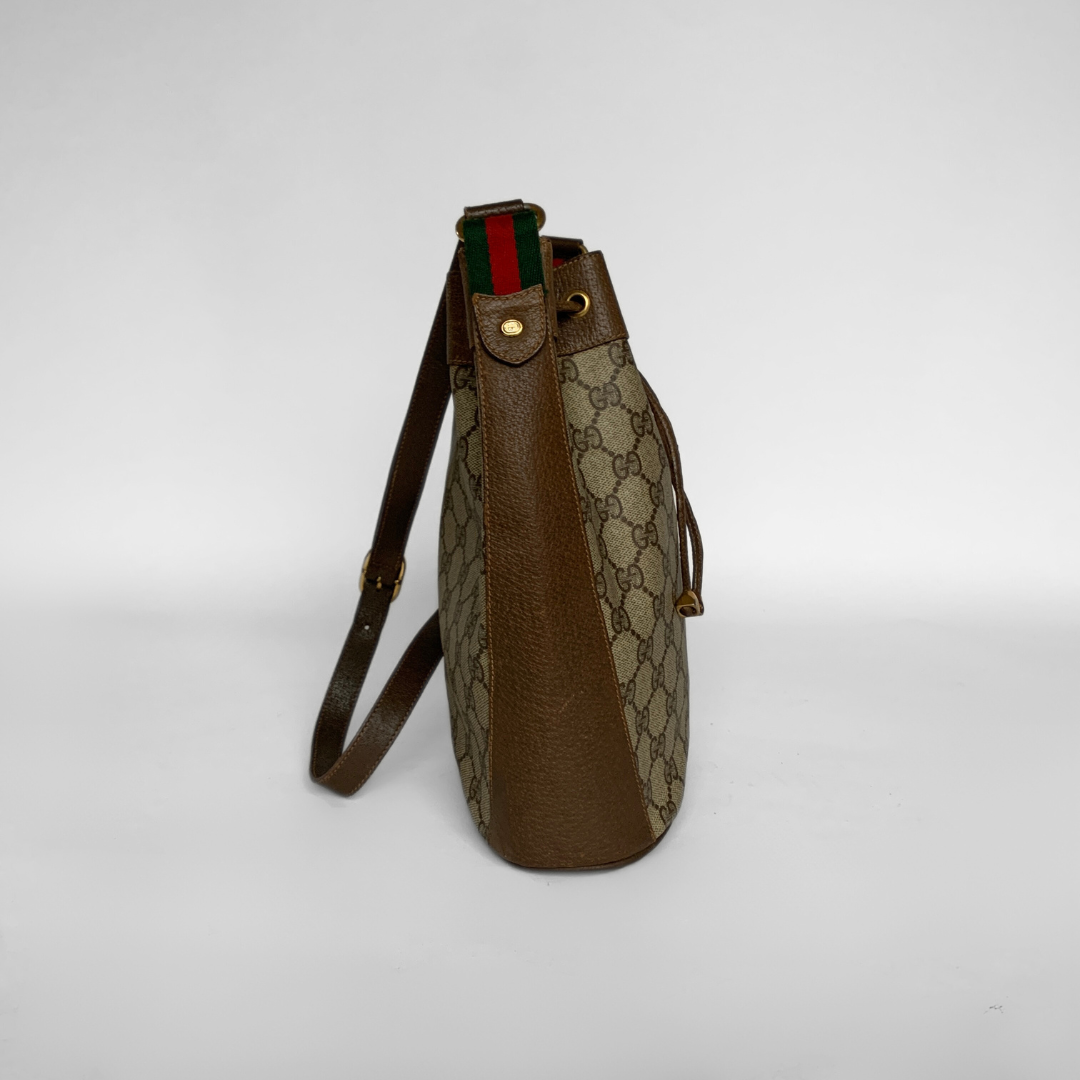 Gucci monogram bucket bag hotsell