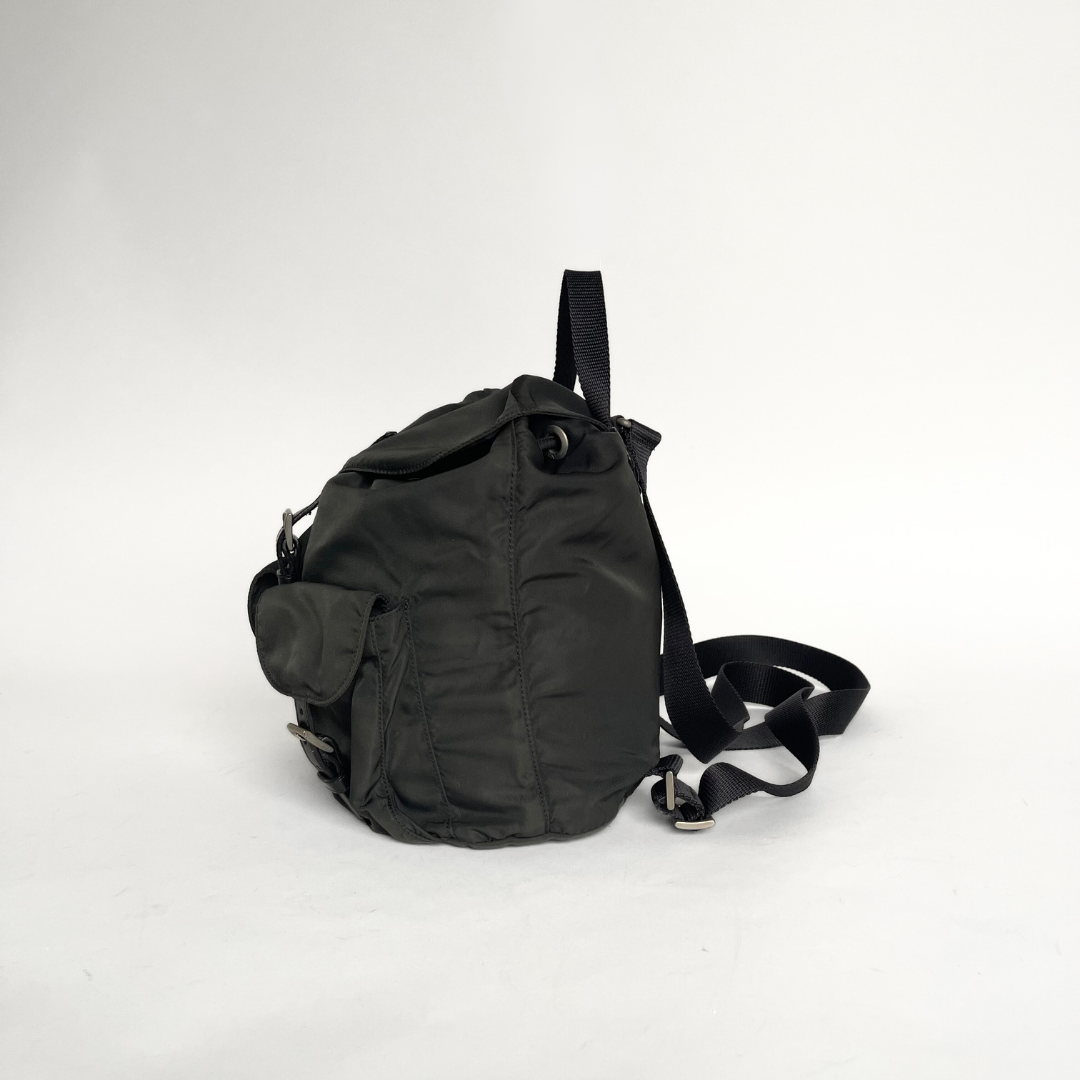 Prada women's nylon sales backpack