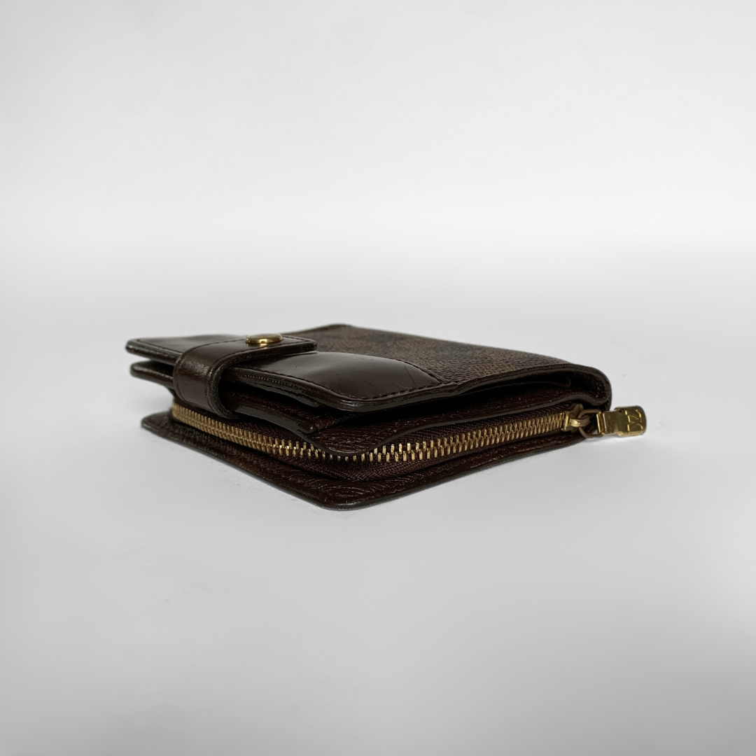 Louis Vuitton Louis Vuitton Kompakti vetoketjullinen lompakko Damier Ebene Canvas - lompakko - Etoile Luxury Vintage