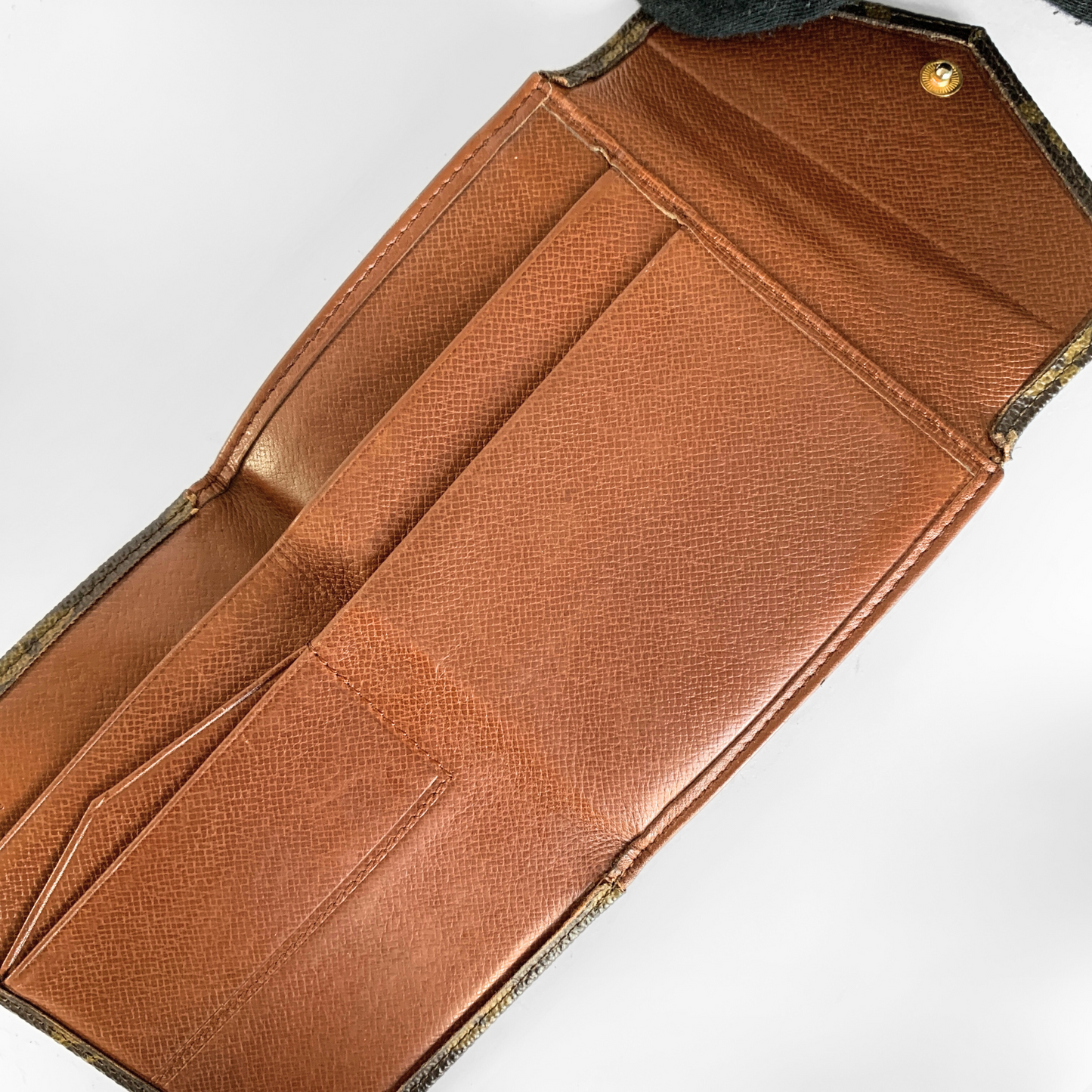 Louis Vuitton Potrójny portfel z monogramem na płótnie