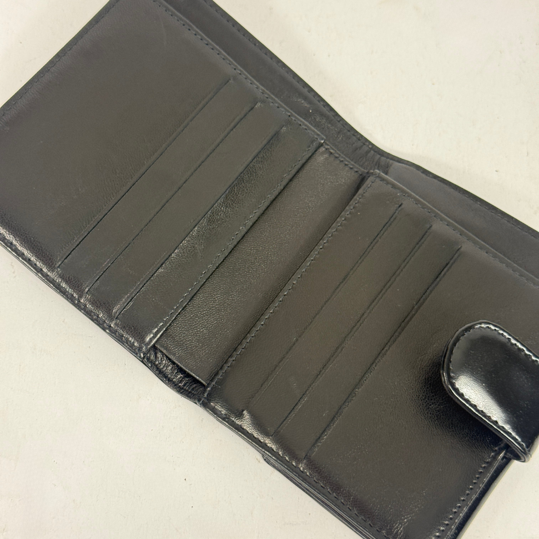 Chanel Black Patent Leather CC Wallet
