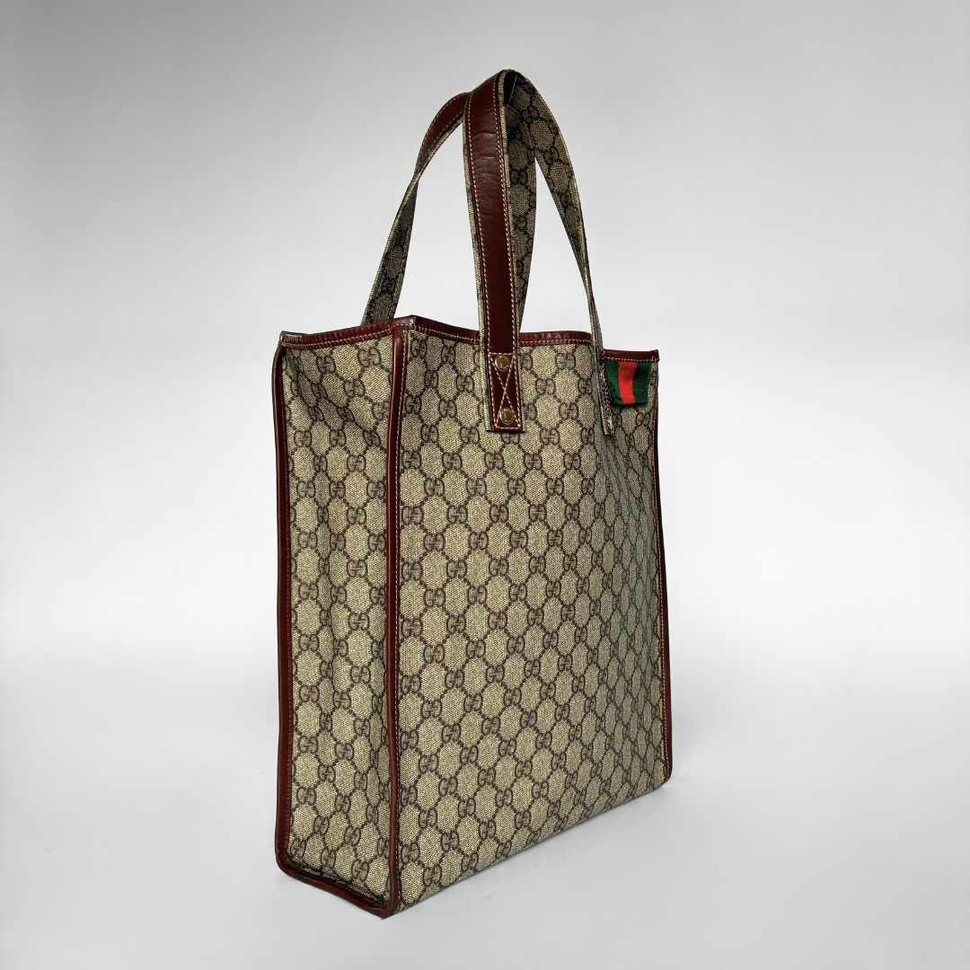 Gucci 2-vejs tote-taske med monogramlærred