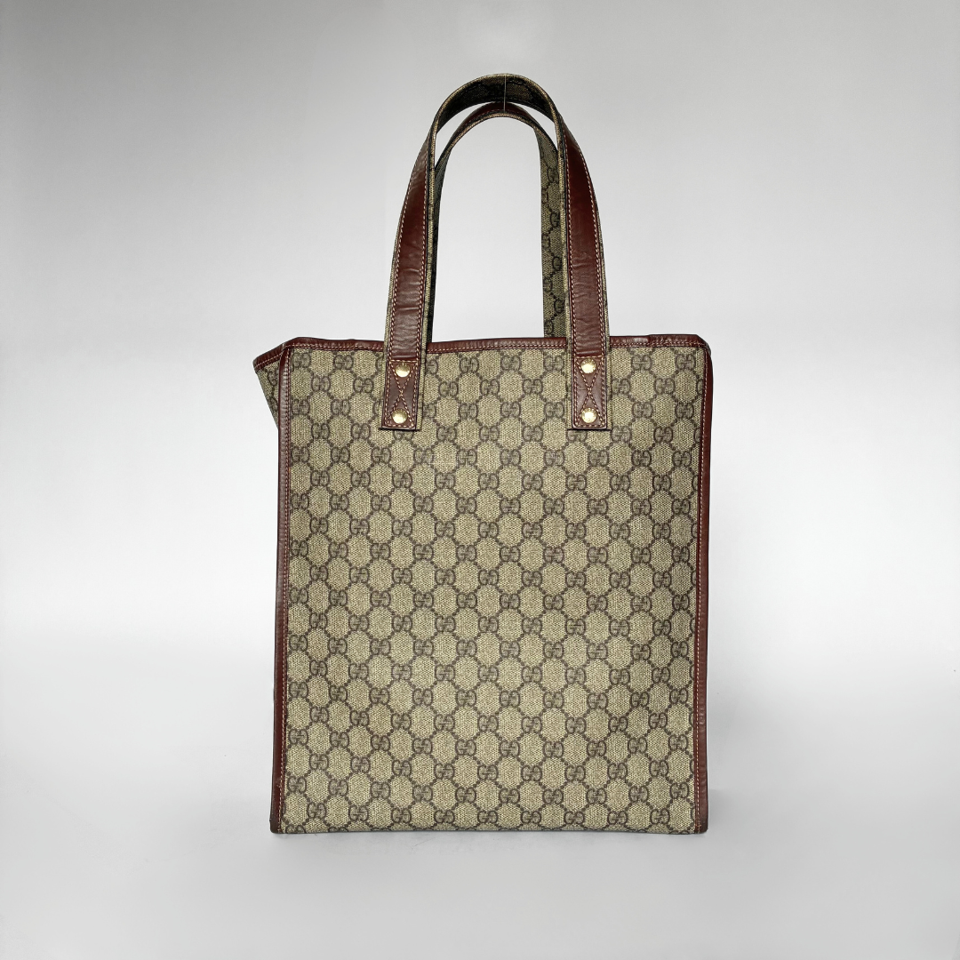 Gucci 2-vejs tote-taske med monogramlærred